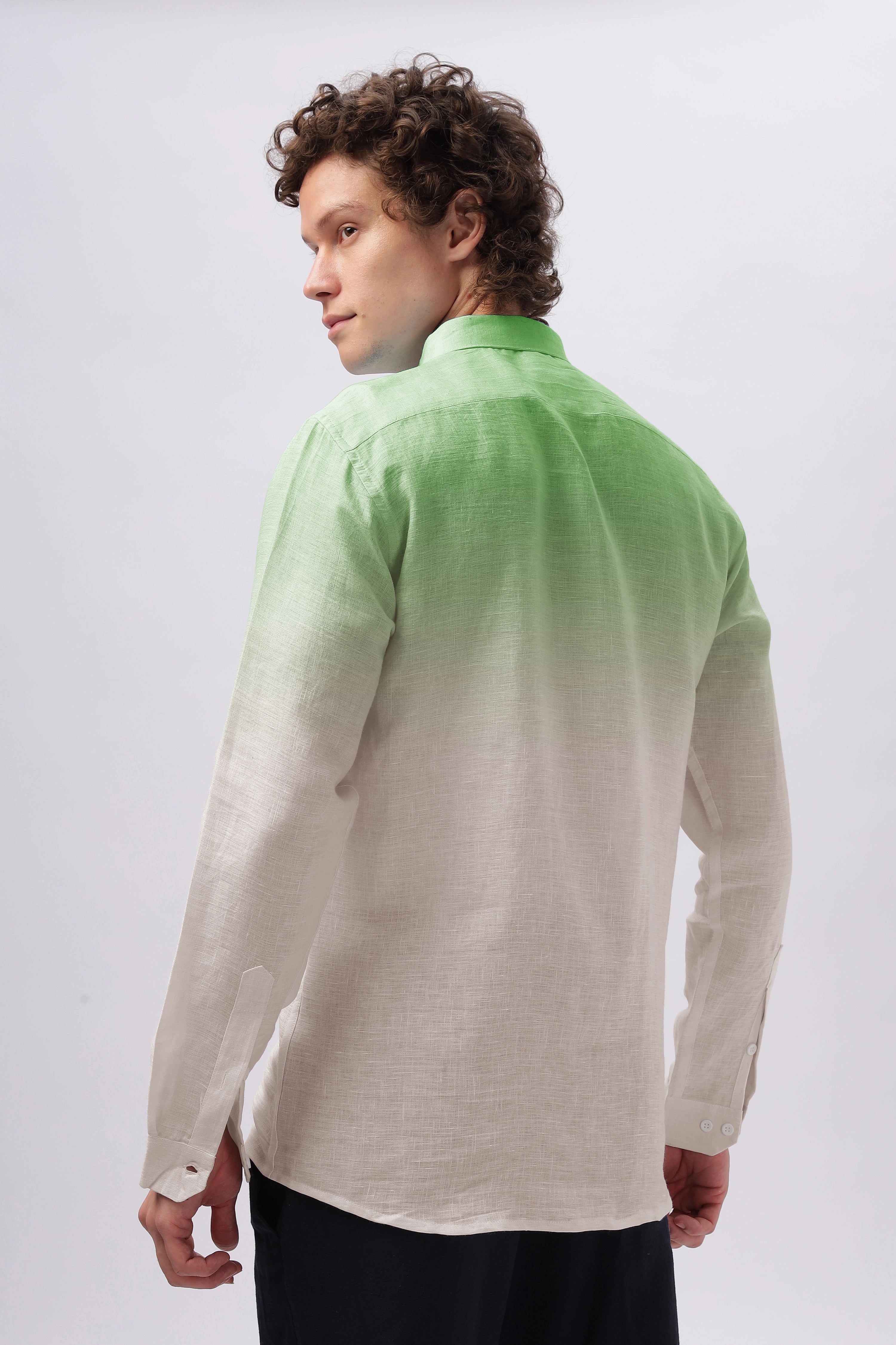 100% Natural Ombré Oslo Green Shirt