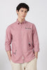 Cocktail-Themed Cotton Regular Fit Dusty Pink Embroidered Shirt