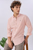 Dusty Pink  100% Linen 44 Lea Shirt
