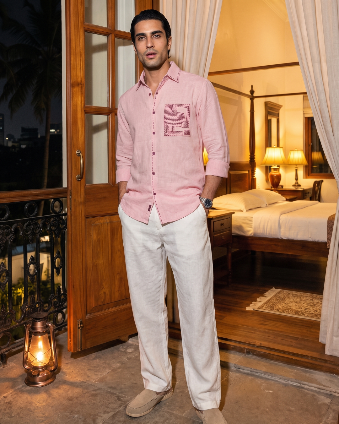 Artisan Stitch- Spread Collar Embroidered Shirt