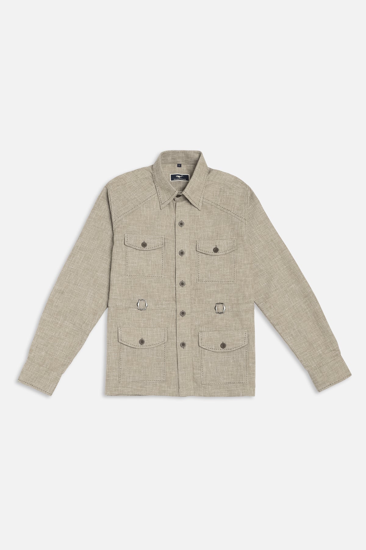 Strap Utility Safari Style Brown Cotton Co-ordinated Outfits for Men