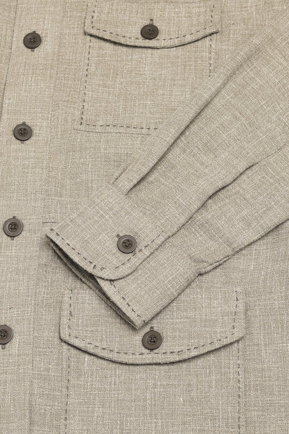 Strap Utility Safari Style Brown Cotton Co-ordinated Outfits for Men