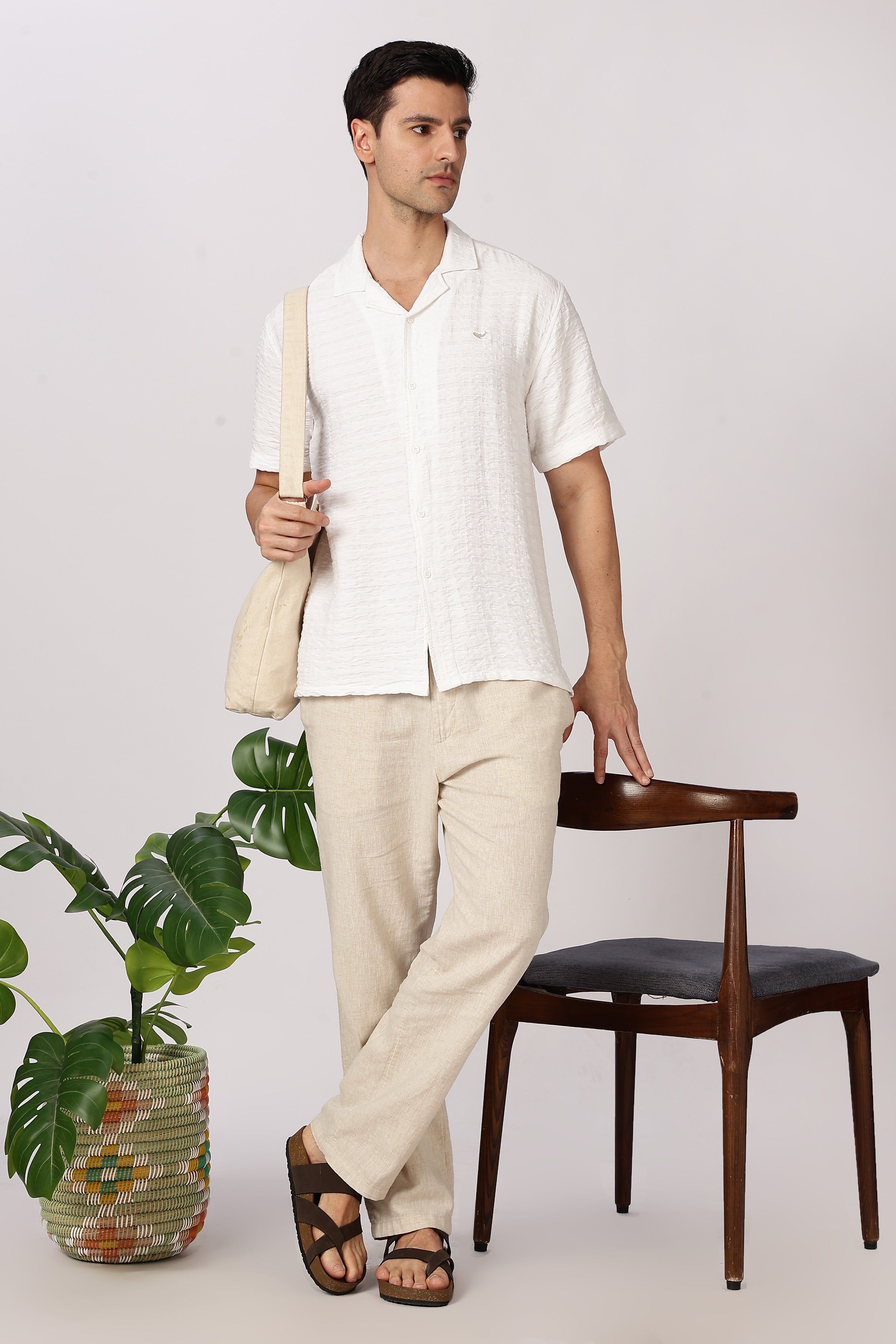 Whitehaven Textured Cuban Collar Shirt