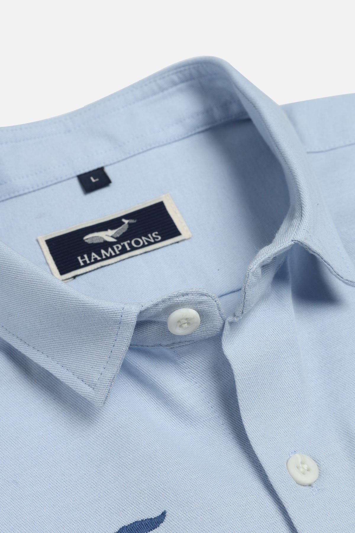 Internet's Viral Cotton Regular Fit Blue Embroidery Shirt