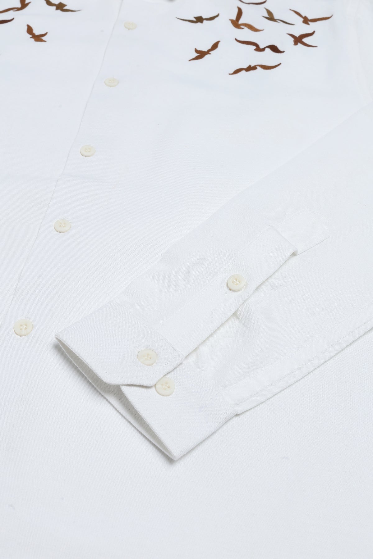 Internet's Viral Cotton Regular Fit White Embroidery Shirt