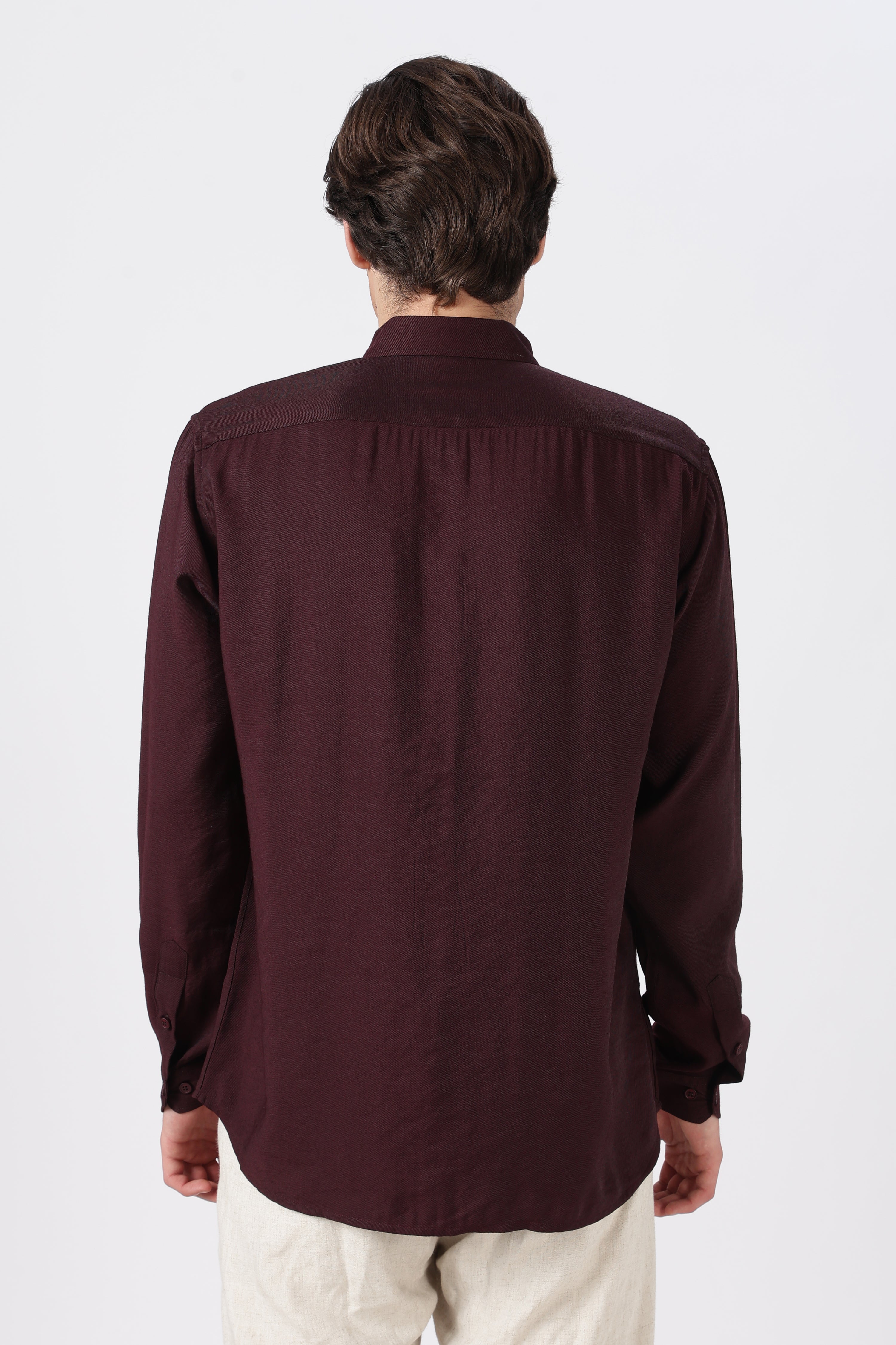 Beer Boys Fav Cotton Regular Fit Brown Embroidered Shirt