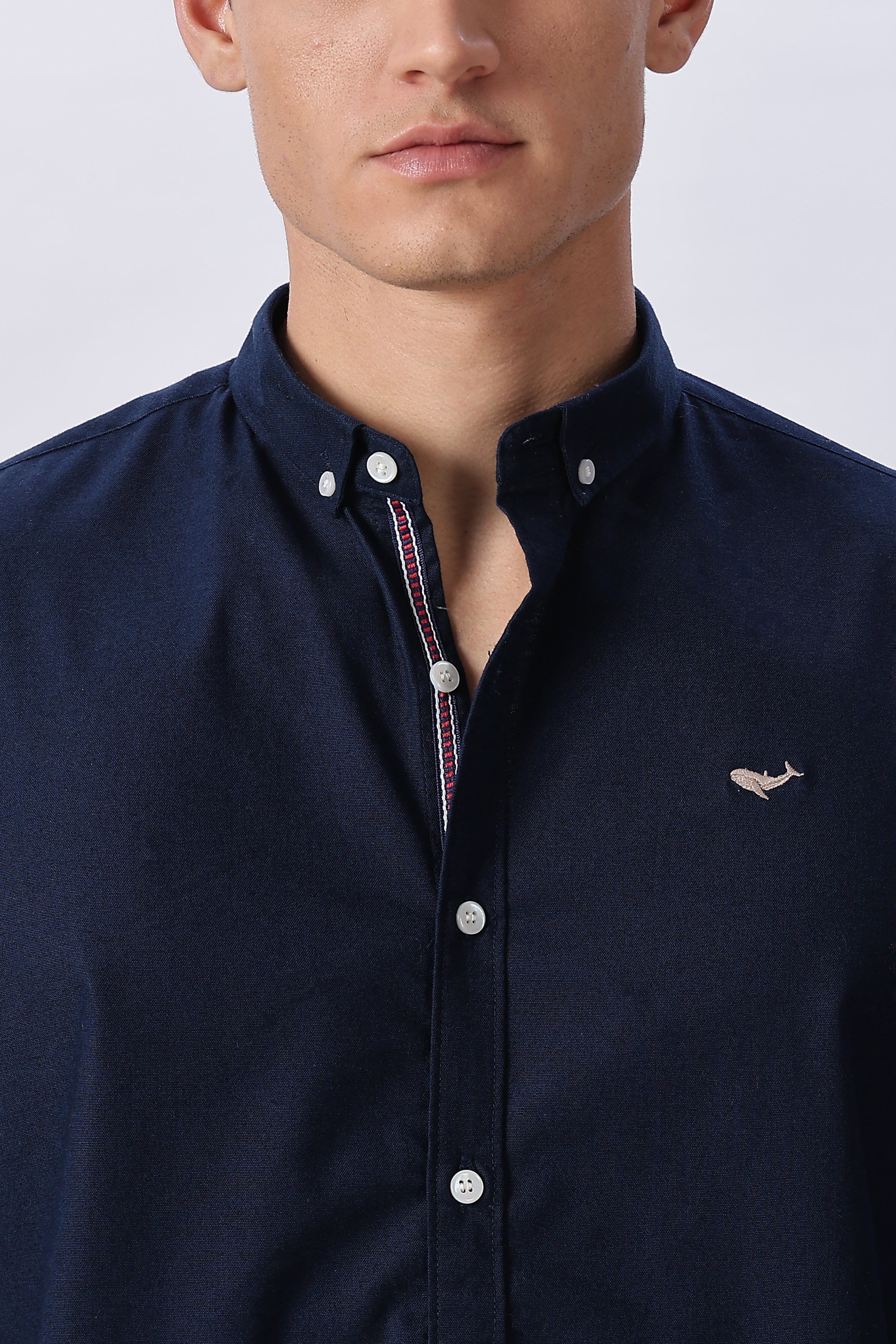 Midnight Blue Pre-washed Oxford Shirt