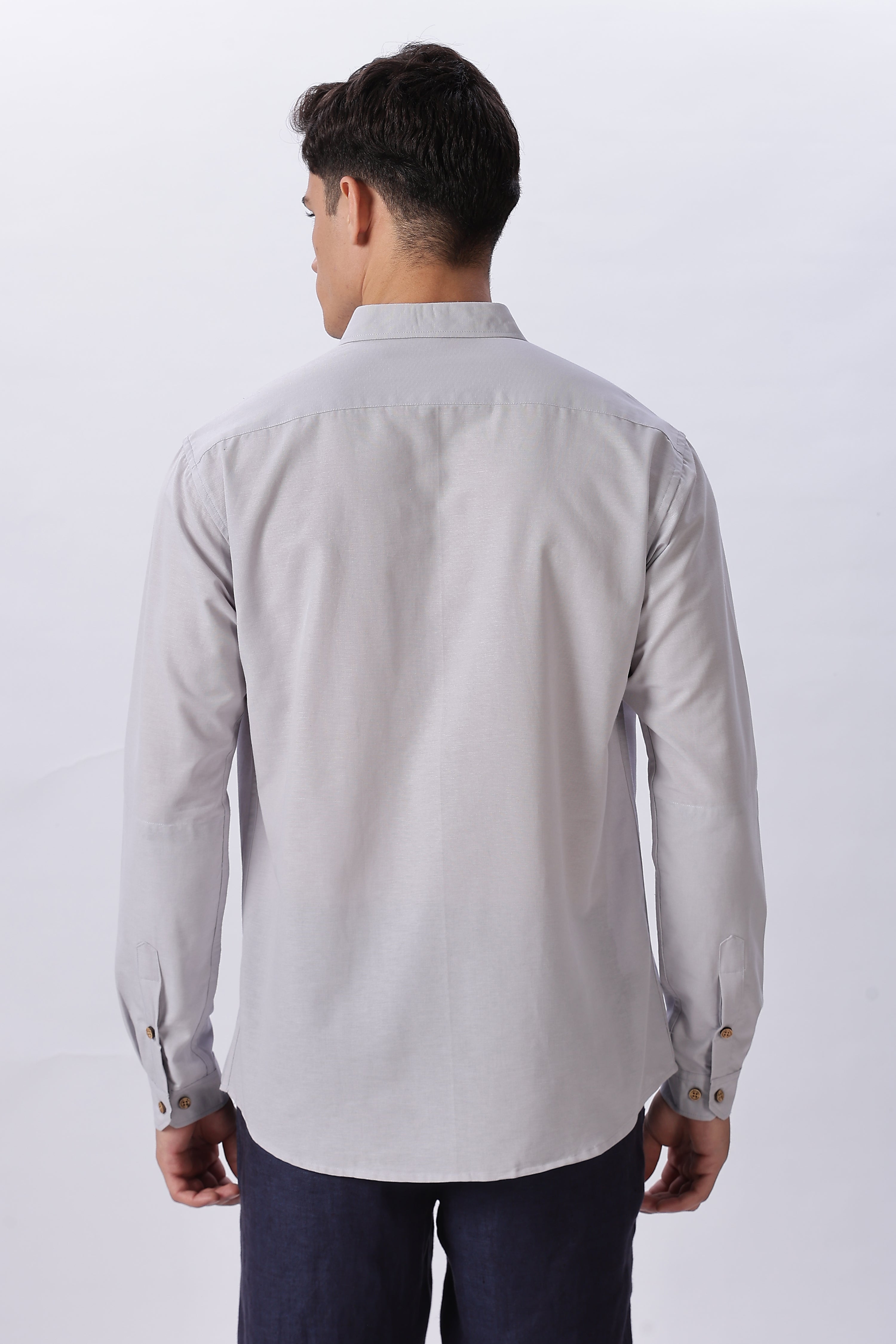 Moonlit Cabin Embroidered Cotton Shirt