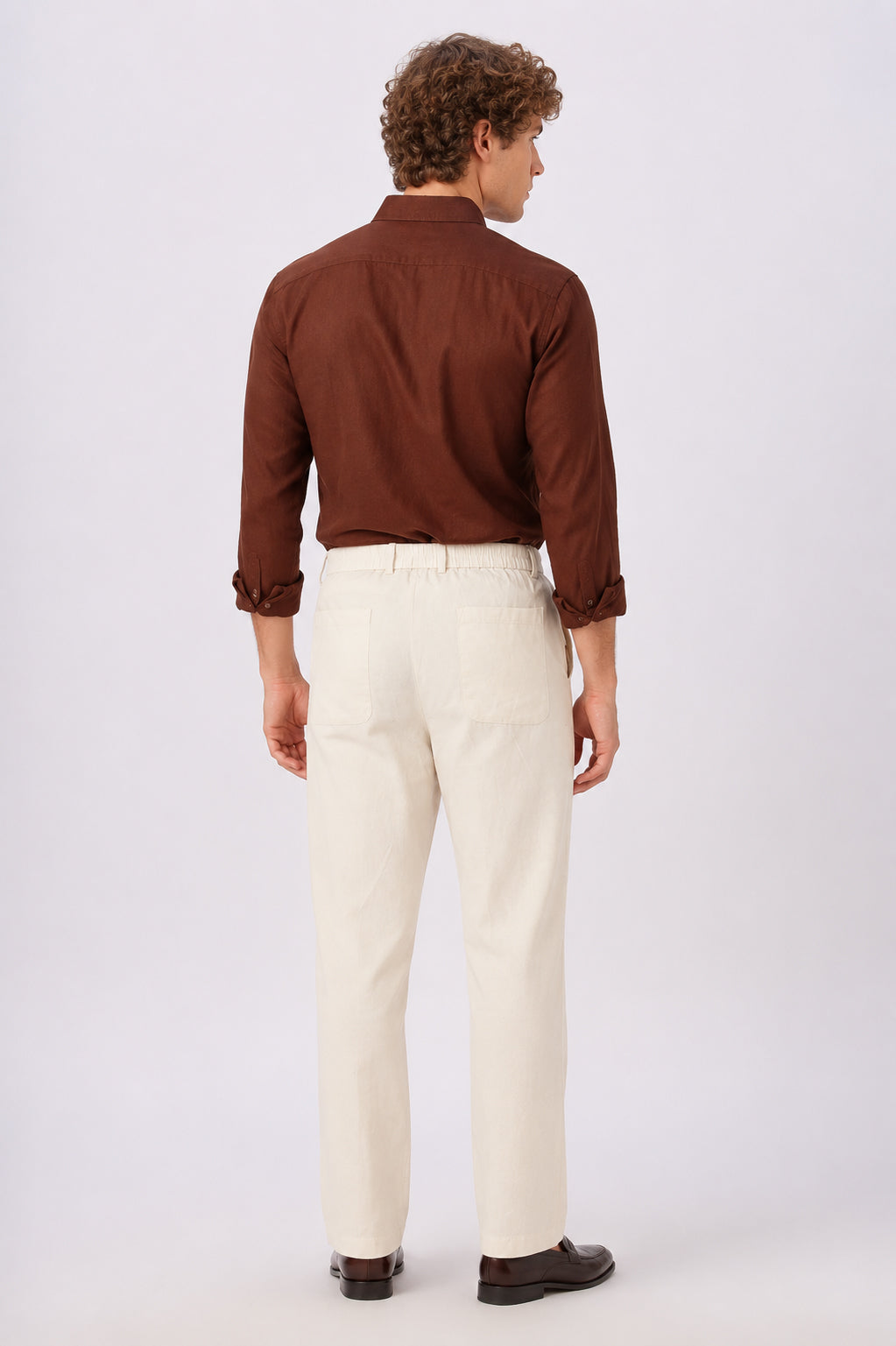 Brown 100% Linen Cotton Co-ordinated Outfits for Men