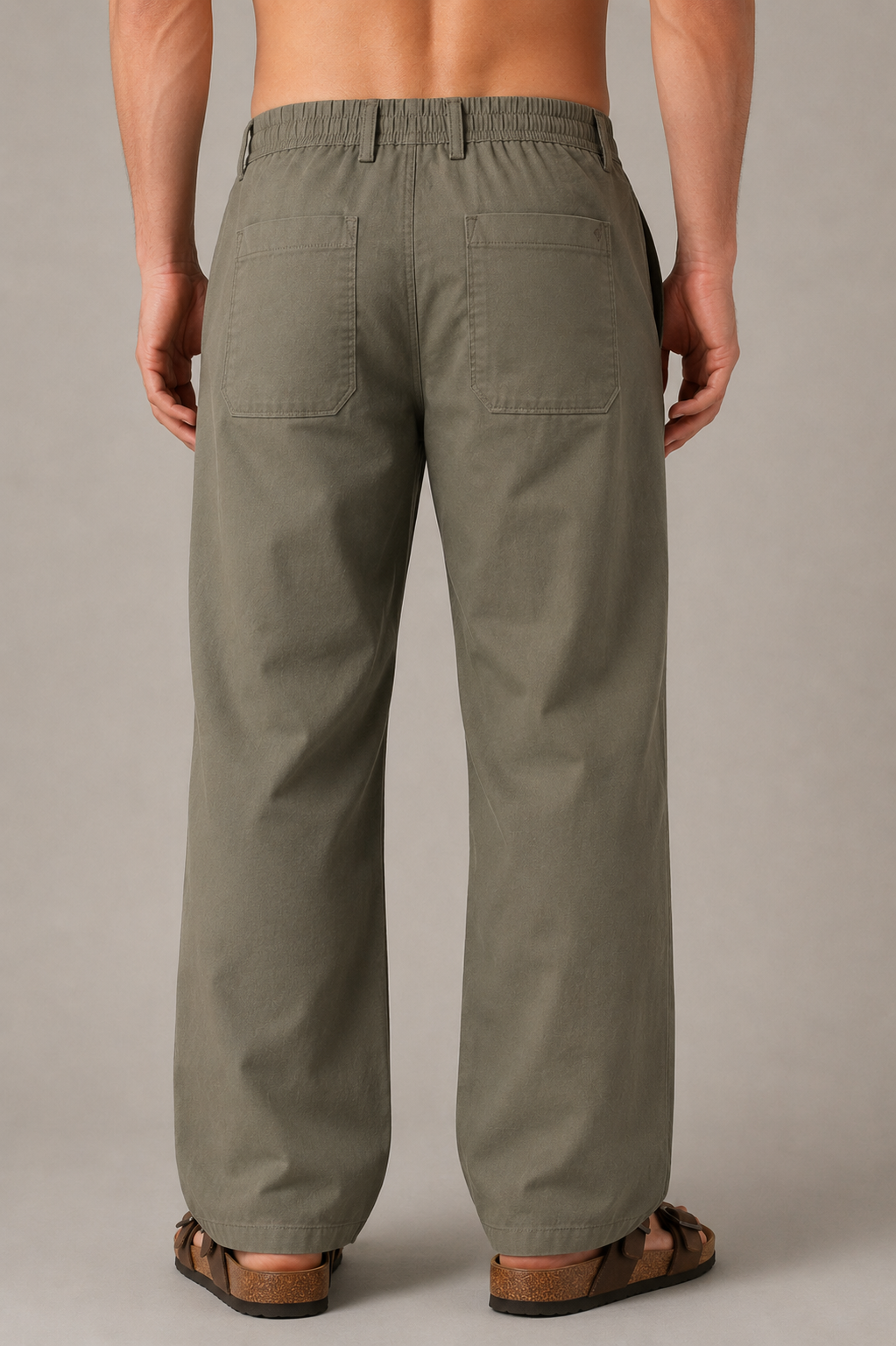 Linen-style 100% Cotton Straight Fit Mint Green Pant