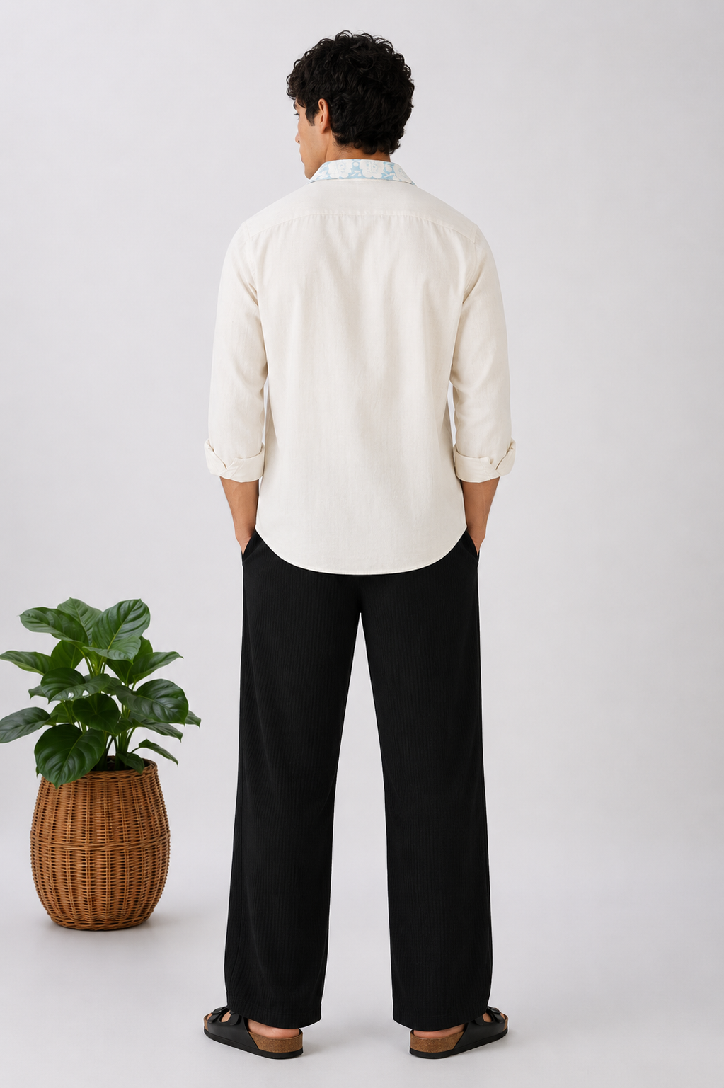 Black and Beigel 100% Cotton Co-ord Set outfit for men