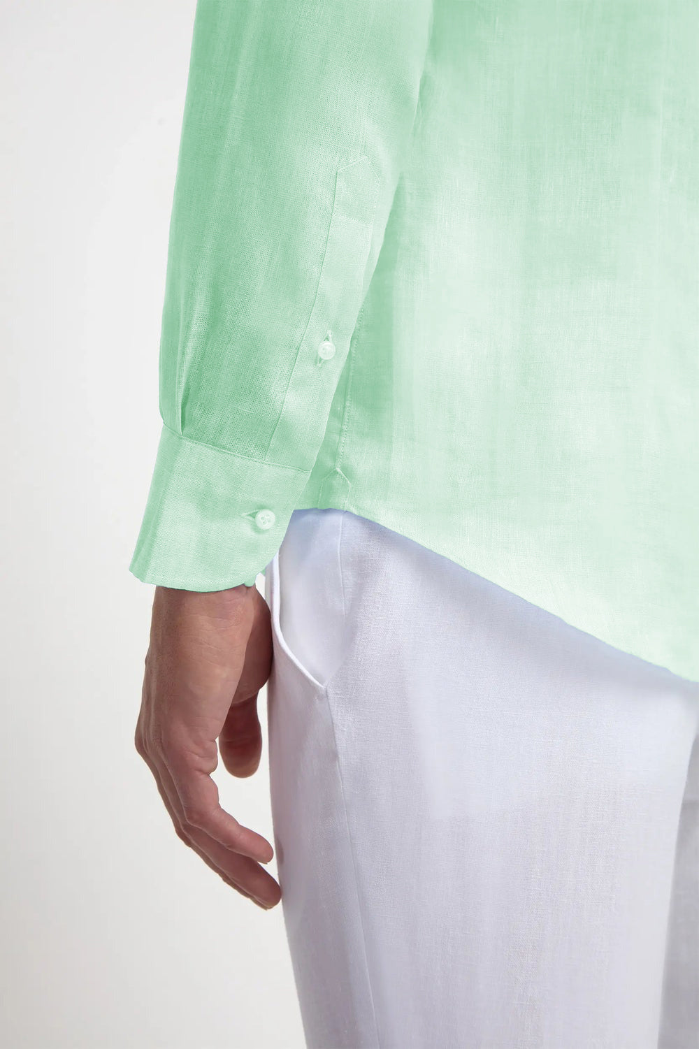 Sea Mint 100% Linen 44 Lea Shirt