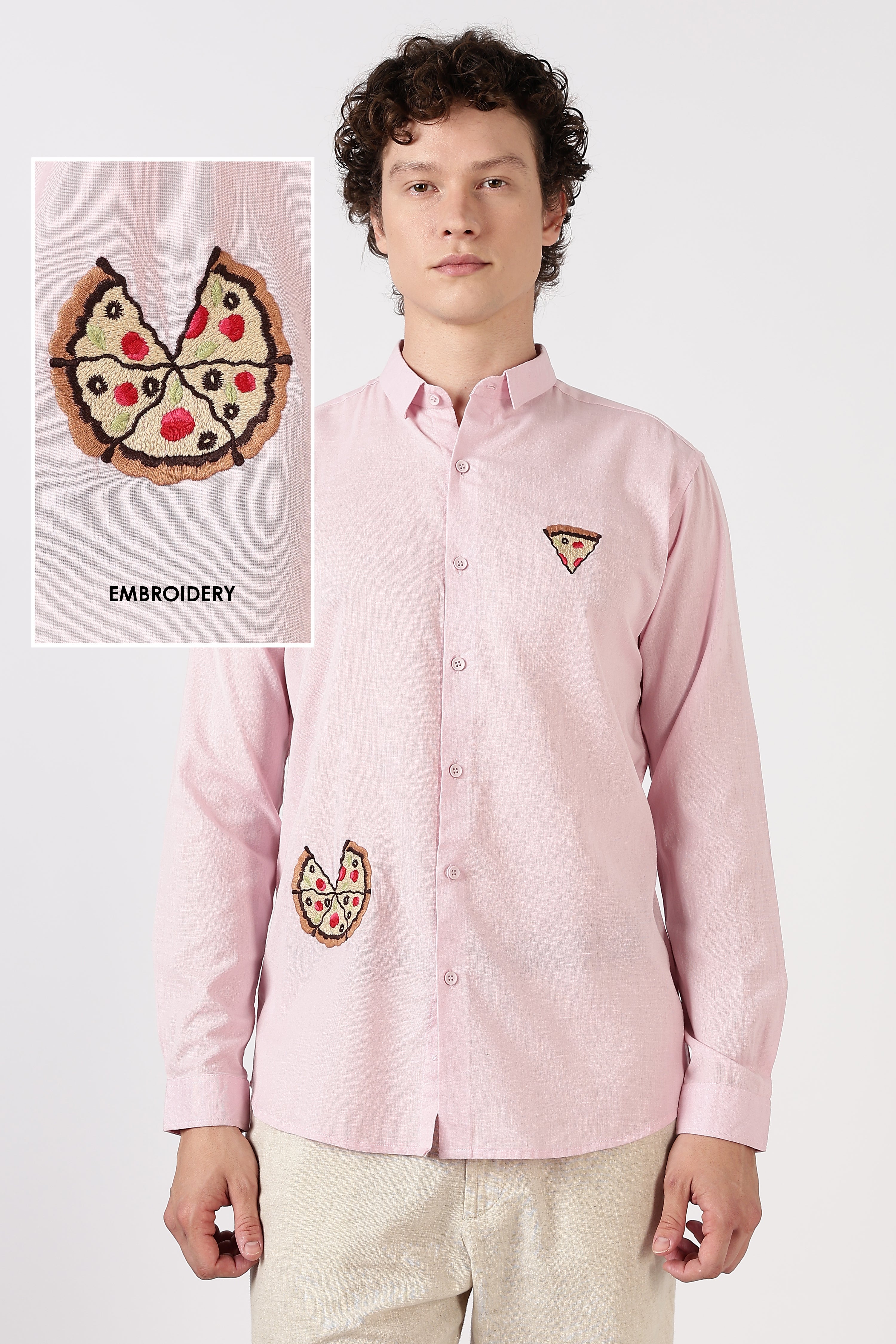 Café Sundown Slice Embroidered Shirt