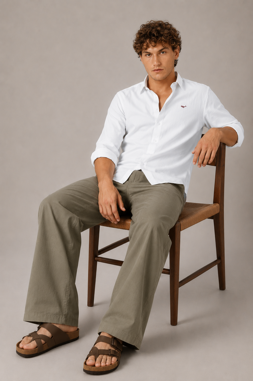 Linen-style 100% Cotton Straight Fit Mint Green Pant