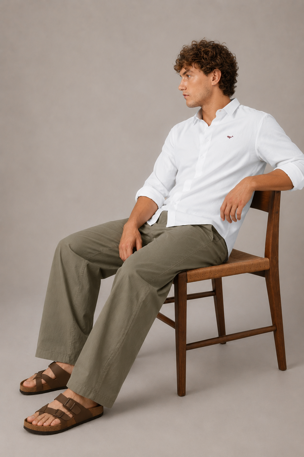 Linen-style 100% Cotton Straight Fit Mint Green Pant