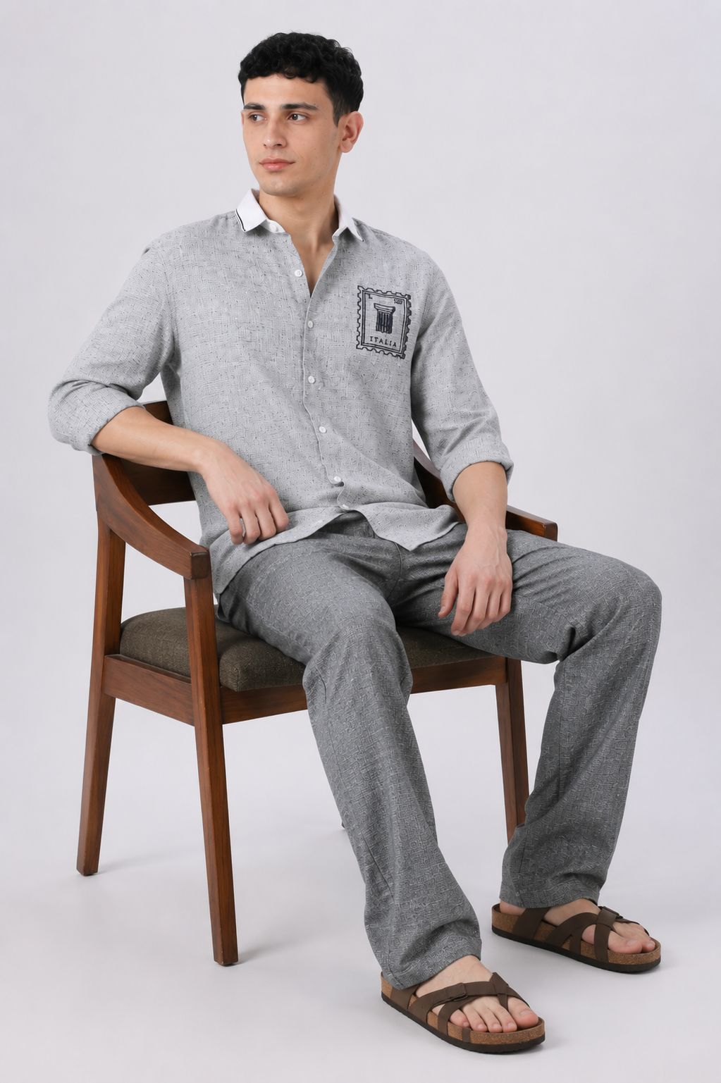 Italia Postmark 100% Cotton Co-ord Set outfit for men