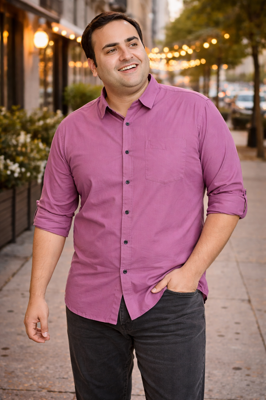 Rosewood Cotton Regular Fit Pink Essential Shirt