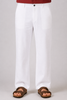 Classic Structured Parallel Fit White Pants