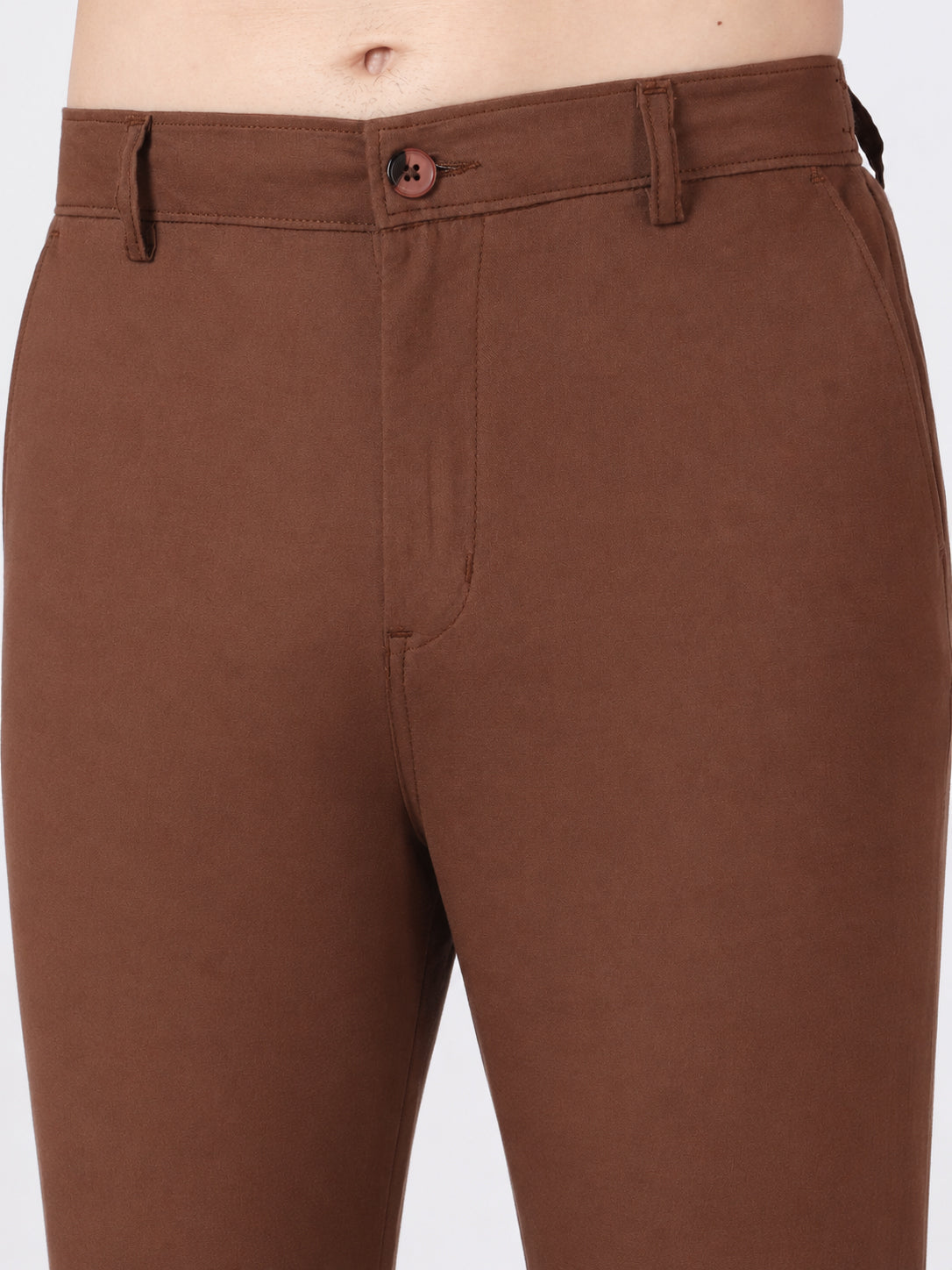 Linen-style 100% Cotton Straight Fit Khaki Pant