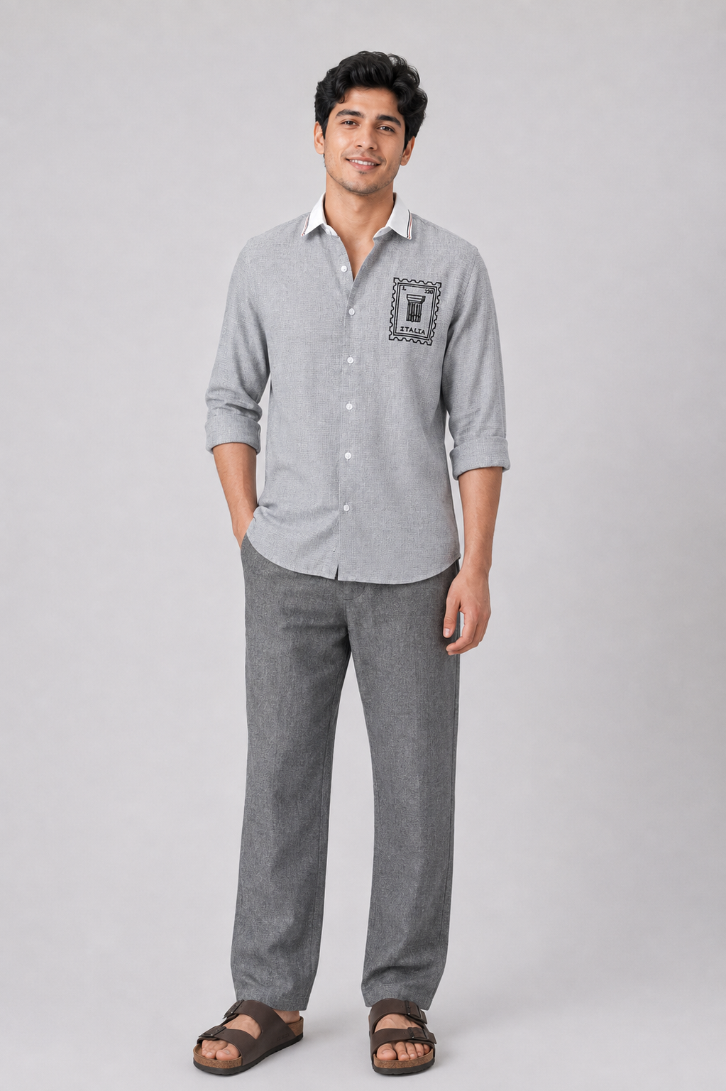 Italia Postmark 100% Cotton Co-ord Set outfit for men