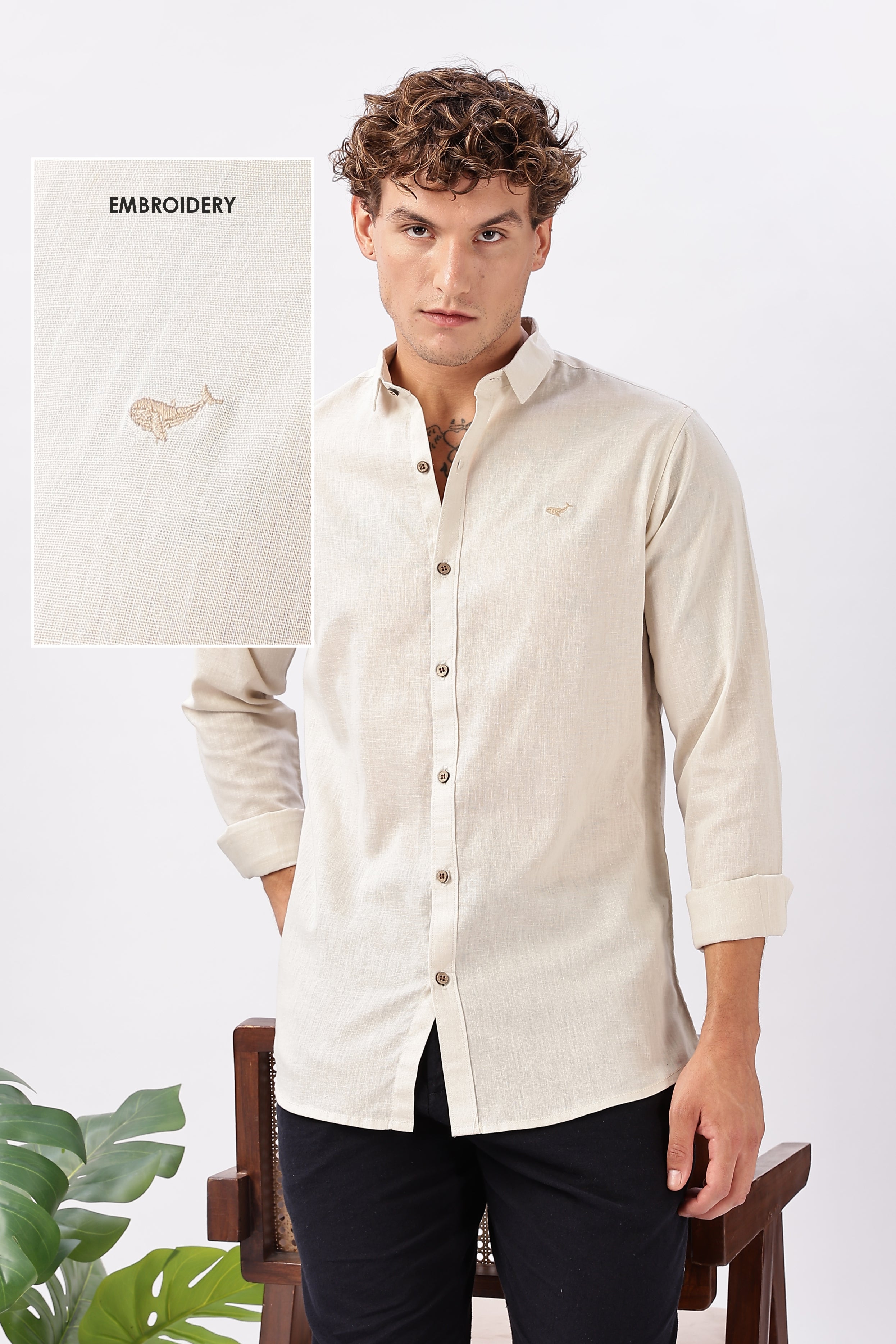 Sands of Sunday Cotton-Linen Essential Shirt