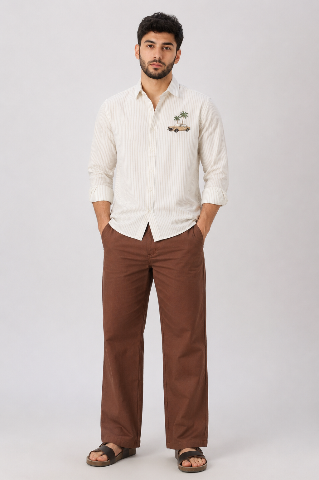 Brown & Khaki 100% Cotton Co-ordinated Outfits for Men