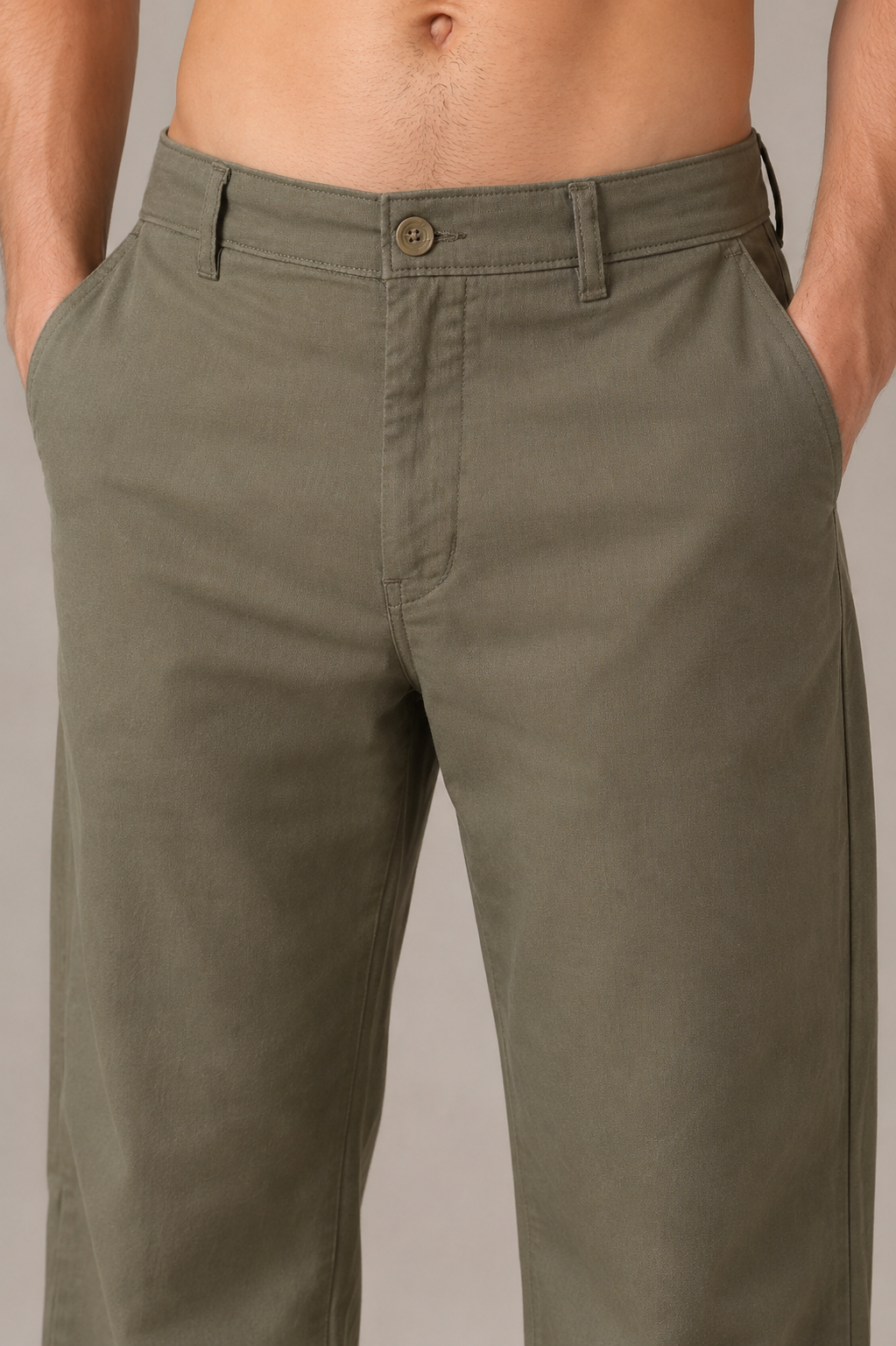 Linen-style 100% Cotton Straight Fit Mint Green Pant