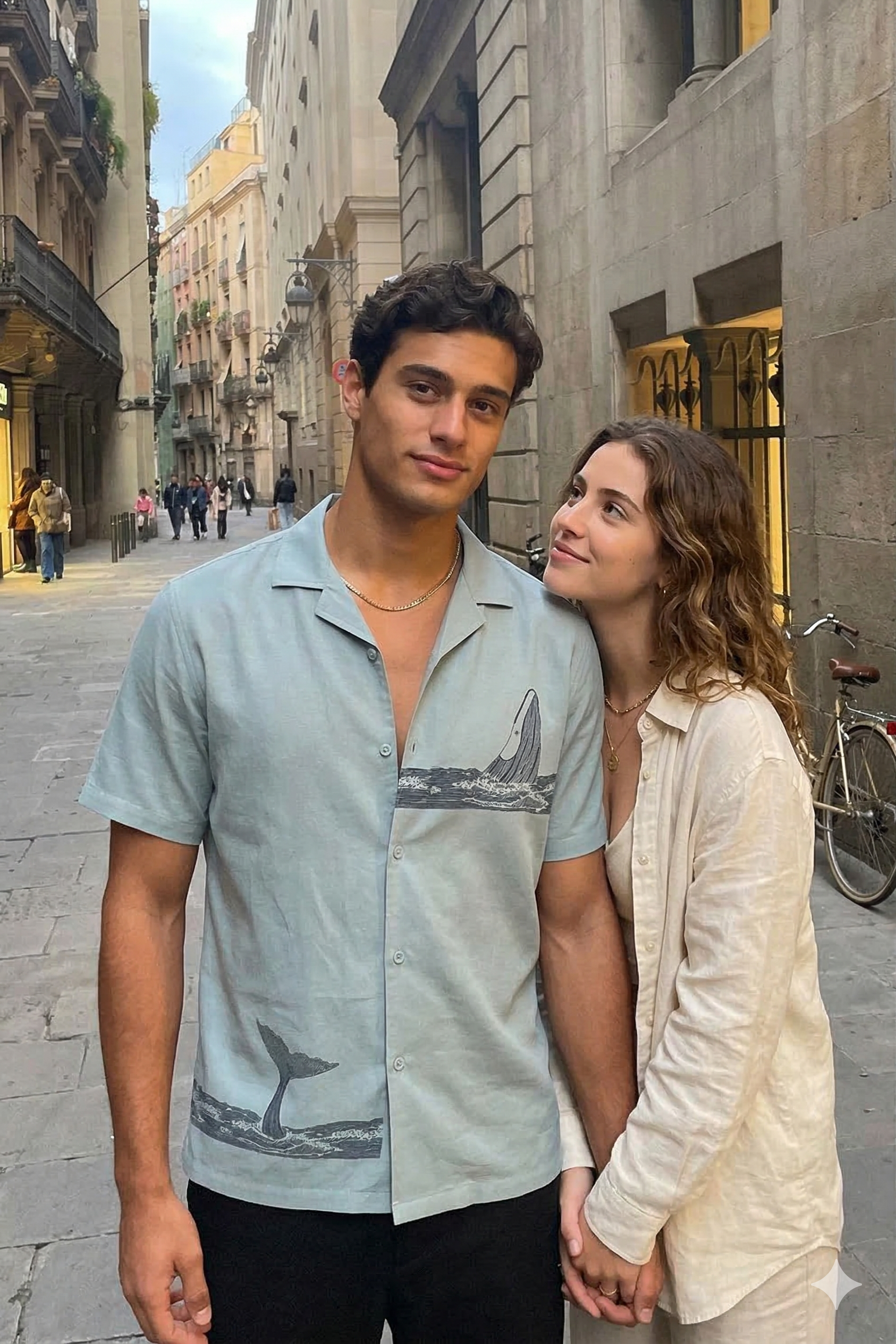 Seafoam Ocean Voyager Cotton Box Fit Sky Printed Shirt