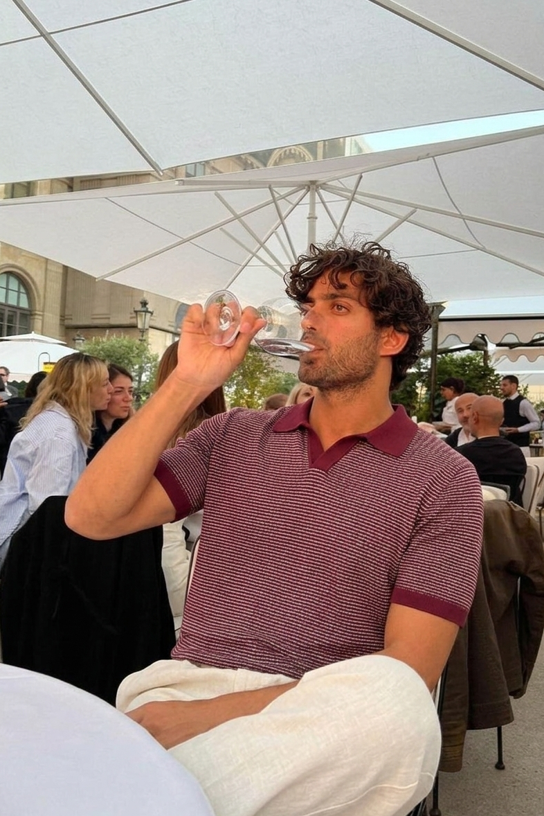 Burgundy Riviera Knit Slim Fit Maroon Polo T-Shirt