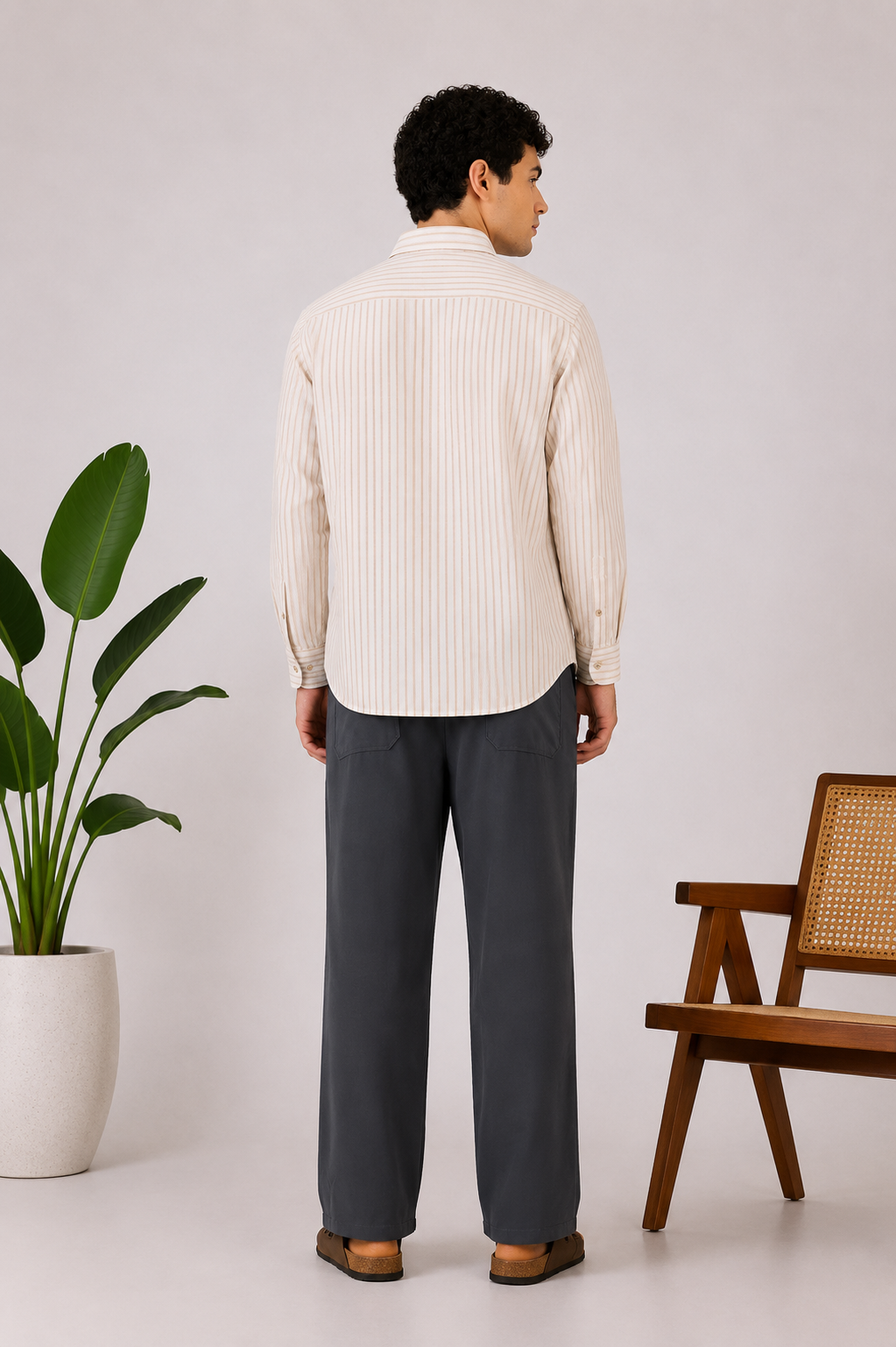 All Day Comfort Parallel Fit Grey Pants