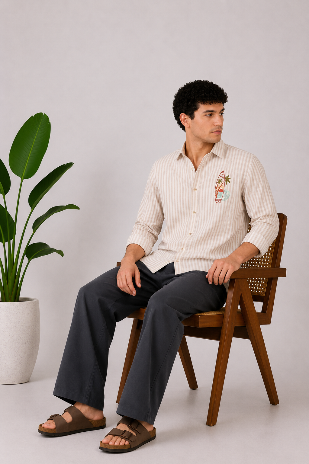 All Day Comfort Parallel Fit Grey Pants