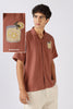 Citrus Spritz Textured Box Fit Orange Embroidered Shirt