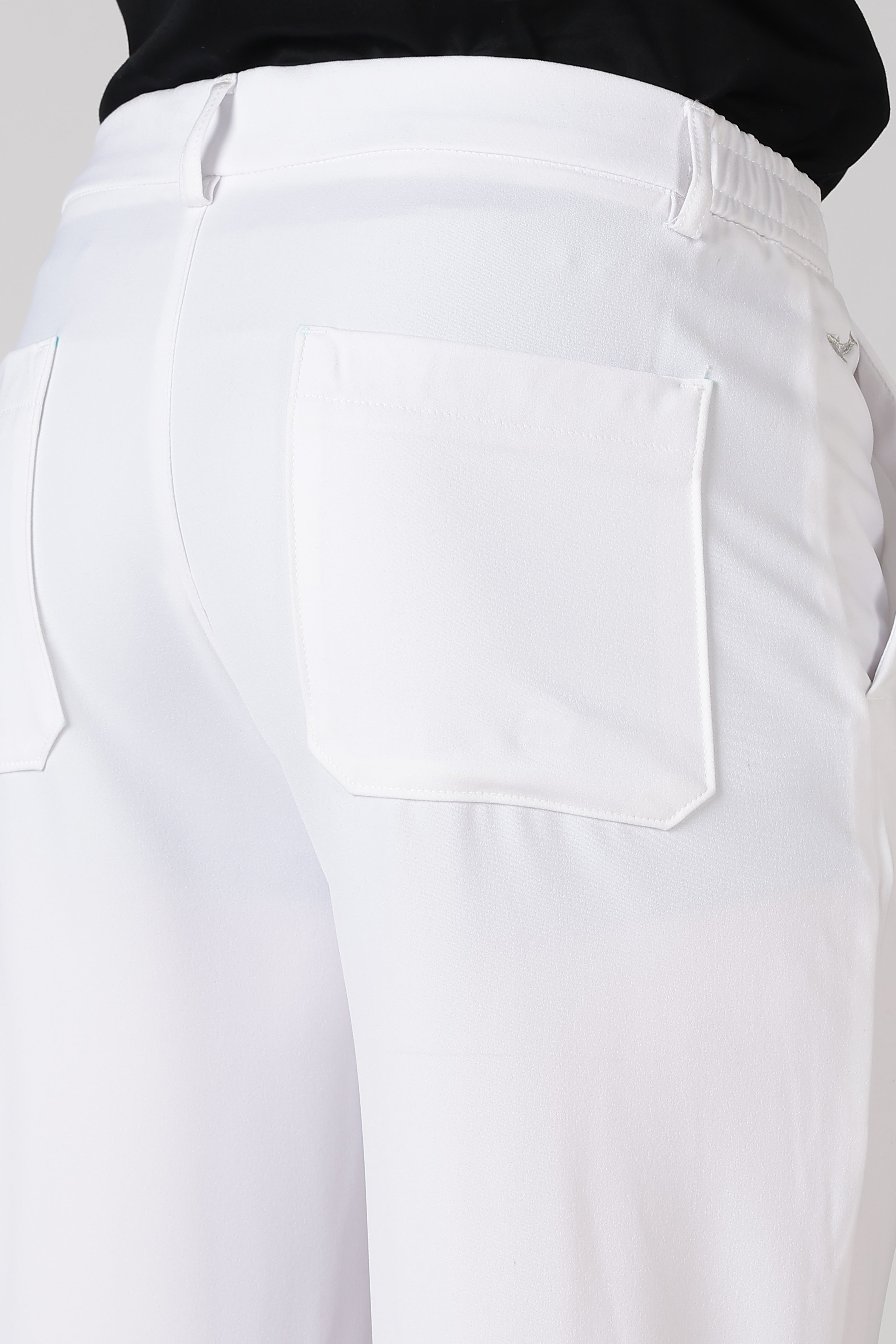 Classic Parallel Fit White Pant