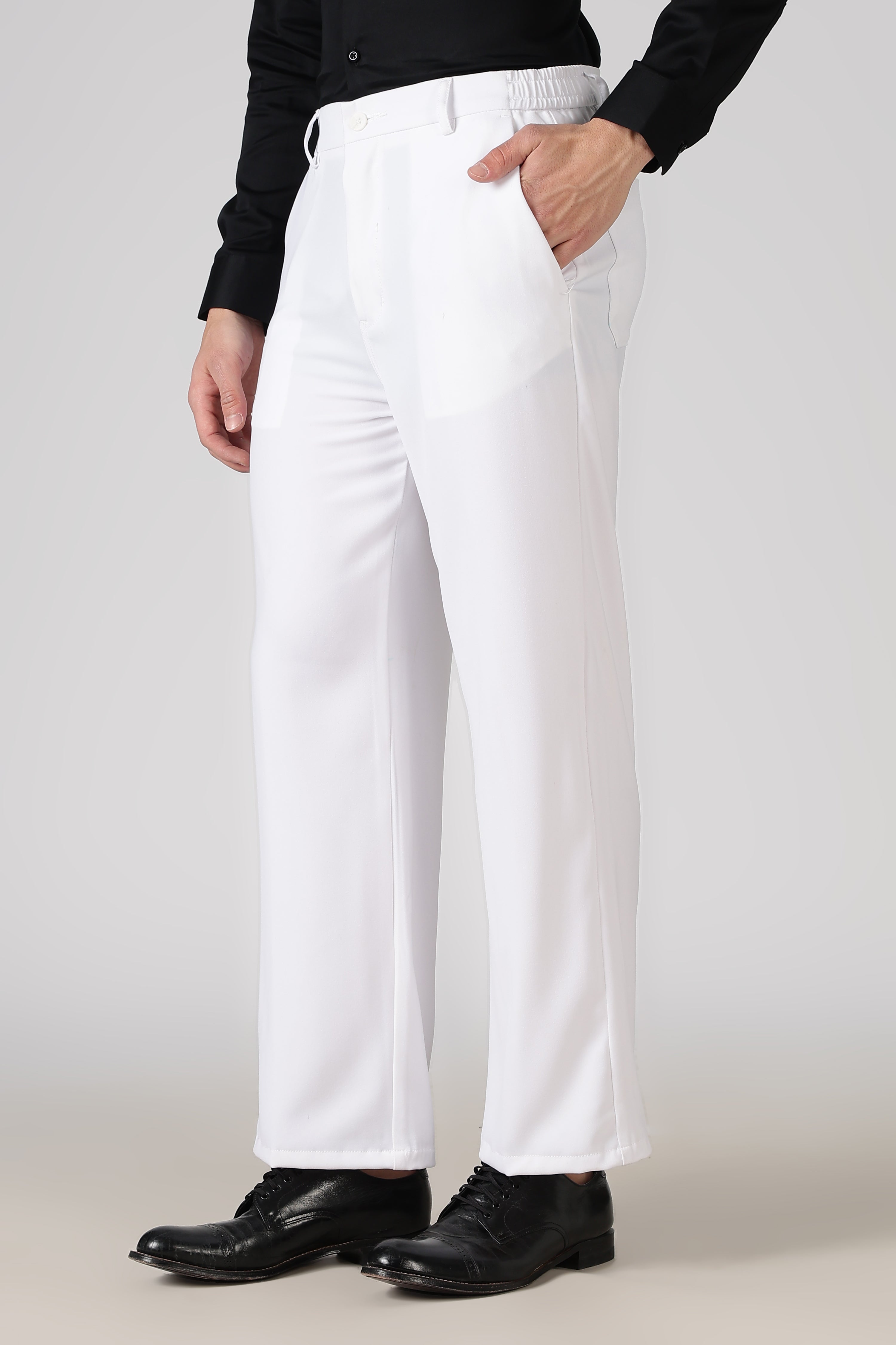 Classic Parallel Fit White Pant