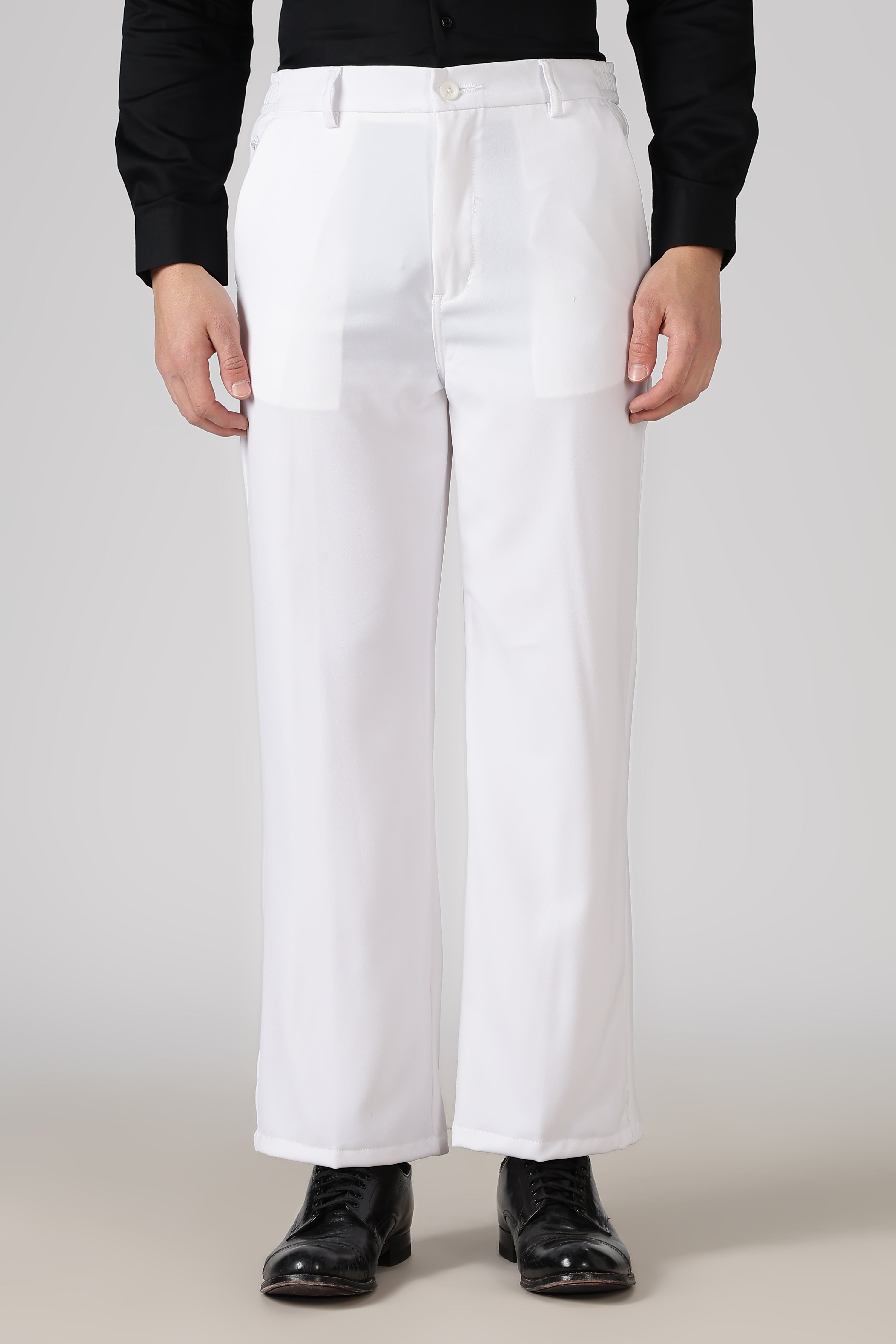 Classic Parallel Fit White Pant