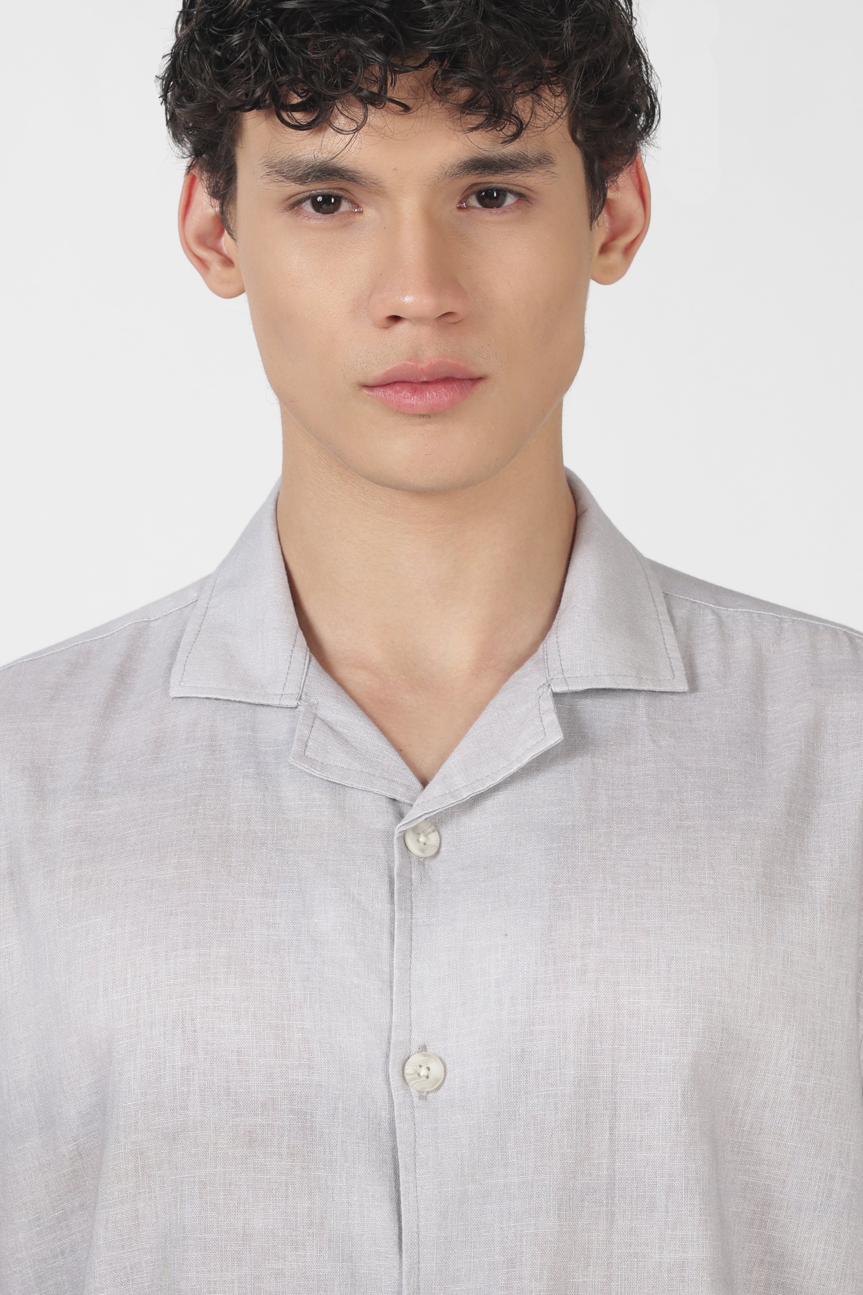 Countryside Cotton Box Fit Full Sleeve Grey Printed Shirt