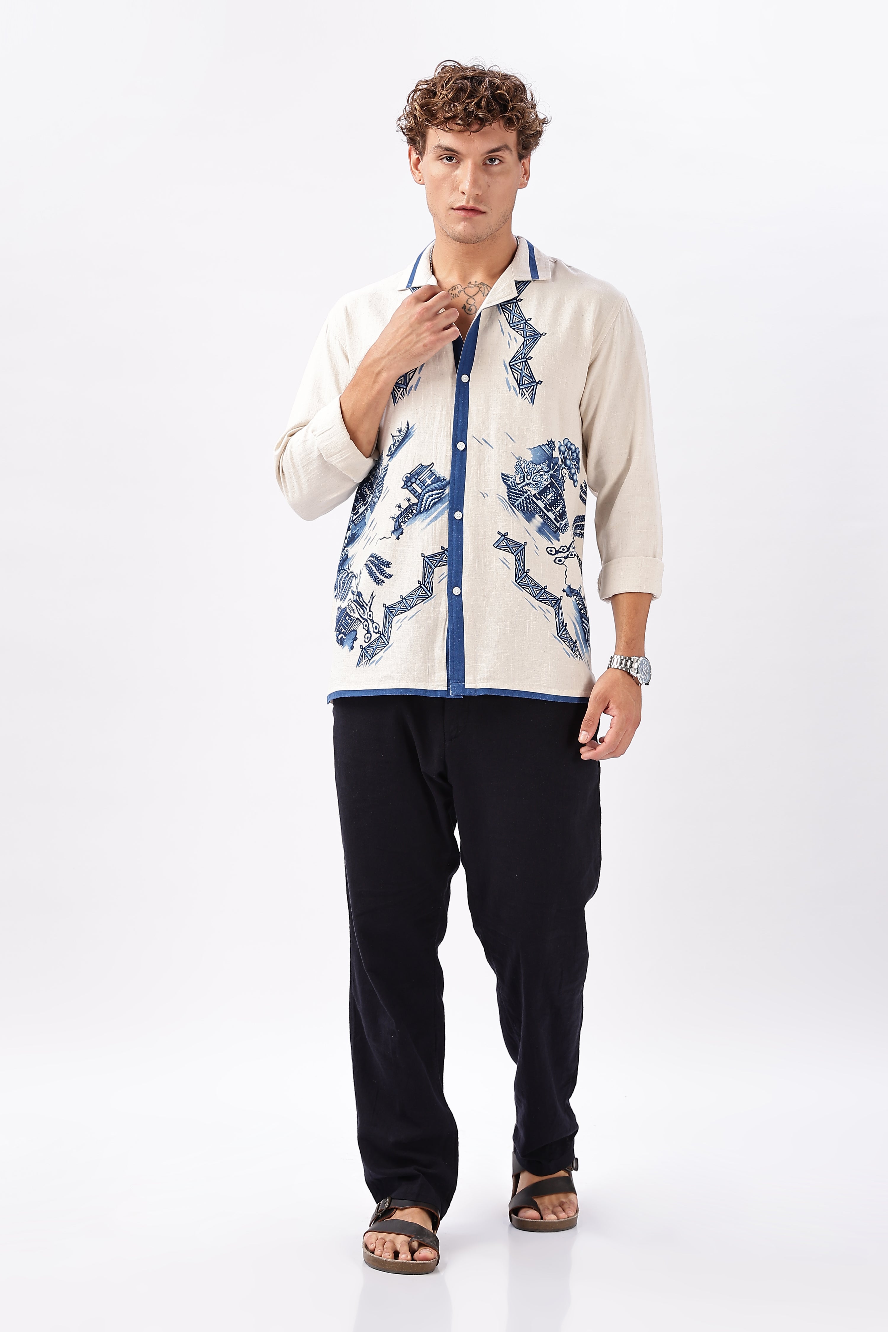 Somewhere Between Kyoto & Kochi Printed Shirt