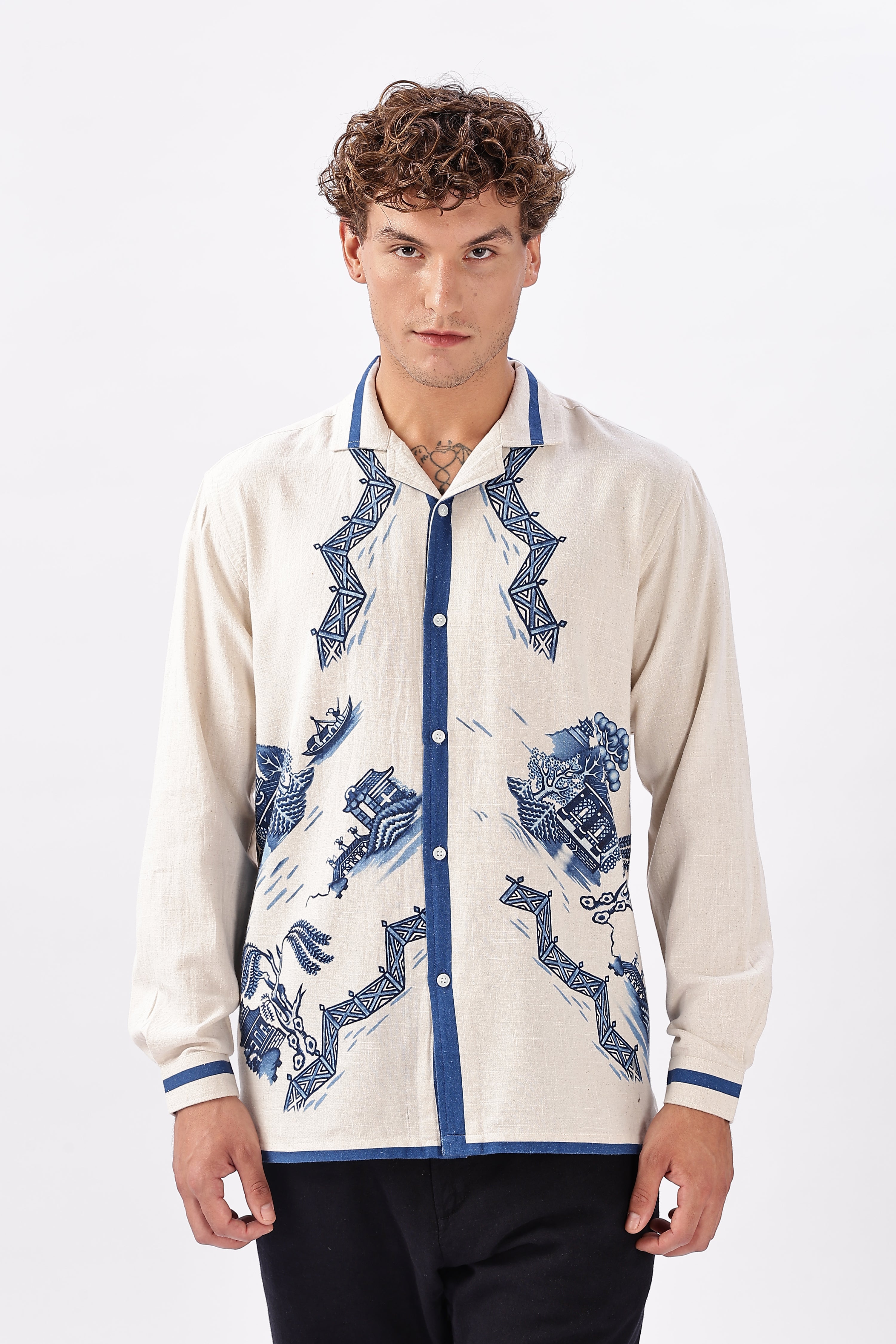 Somewhere Between Kyoto & Kochi Printed Shirt
