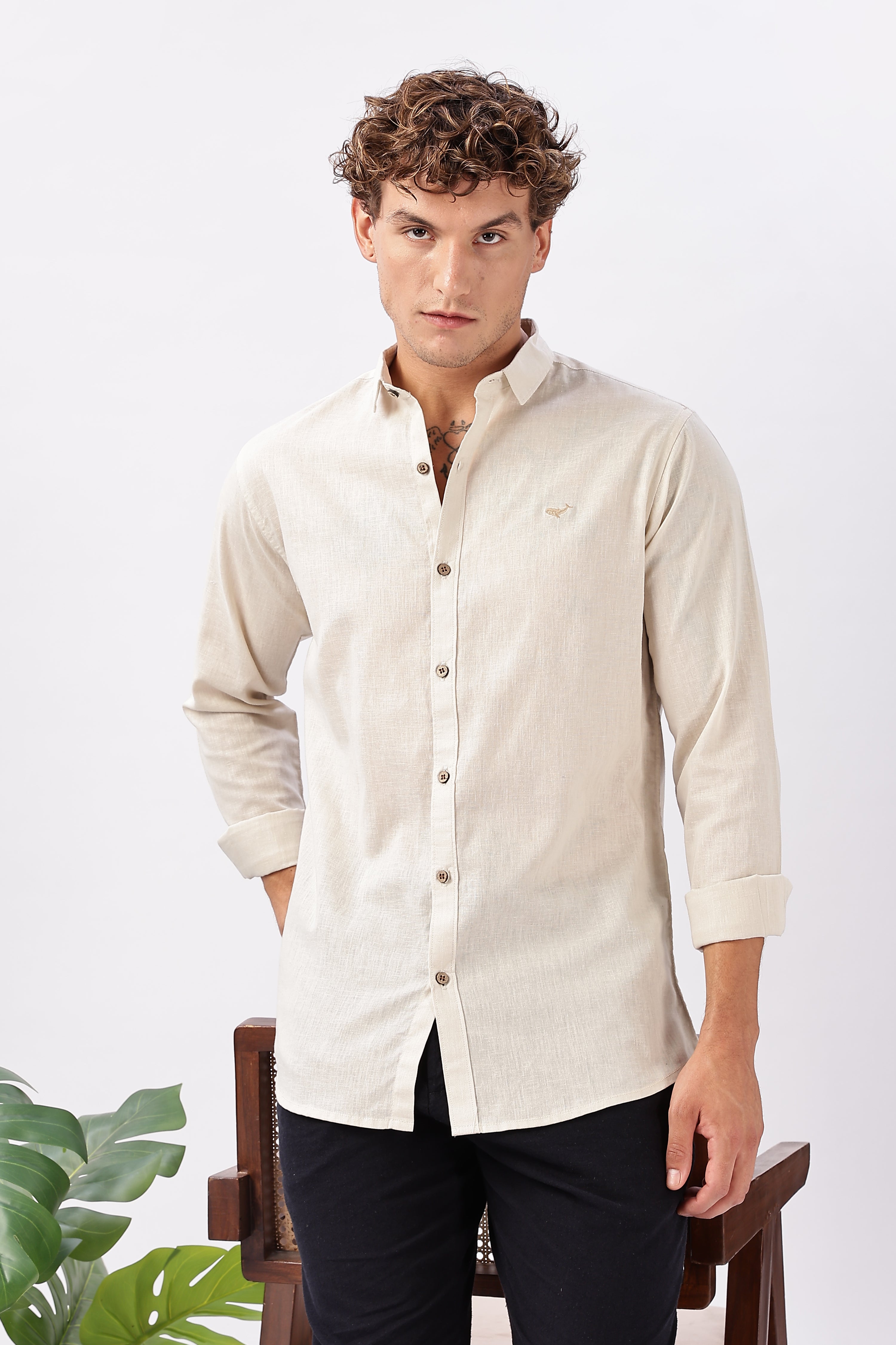 Sands of Sunday Cotton-Linen Essential Shirt