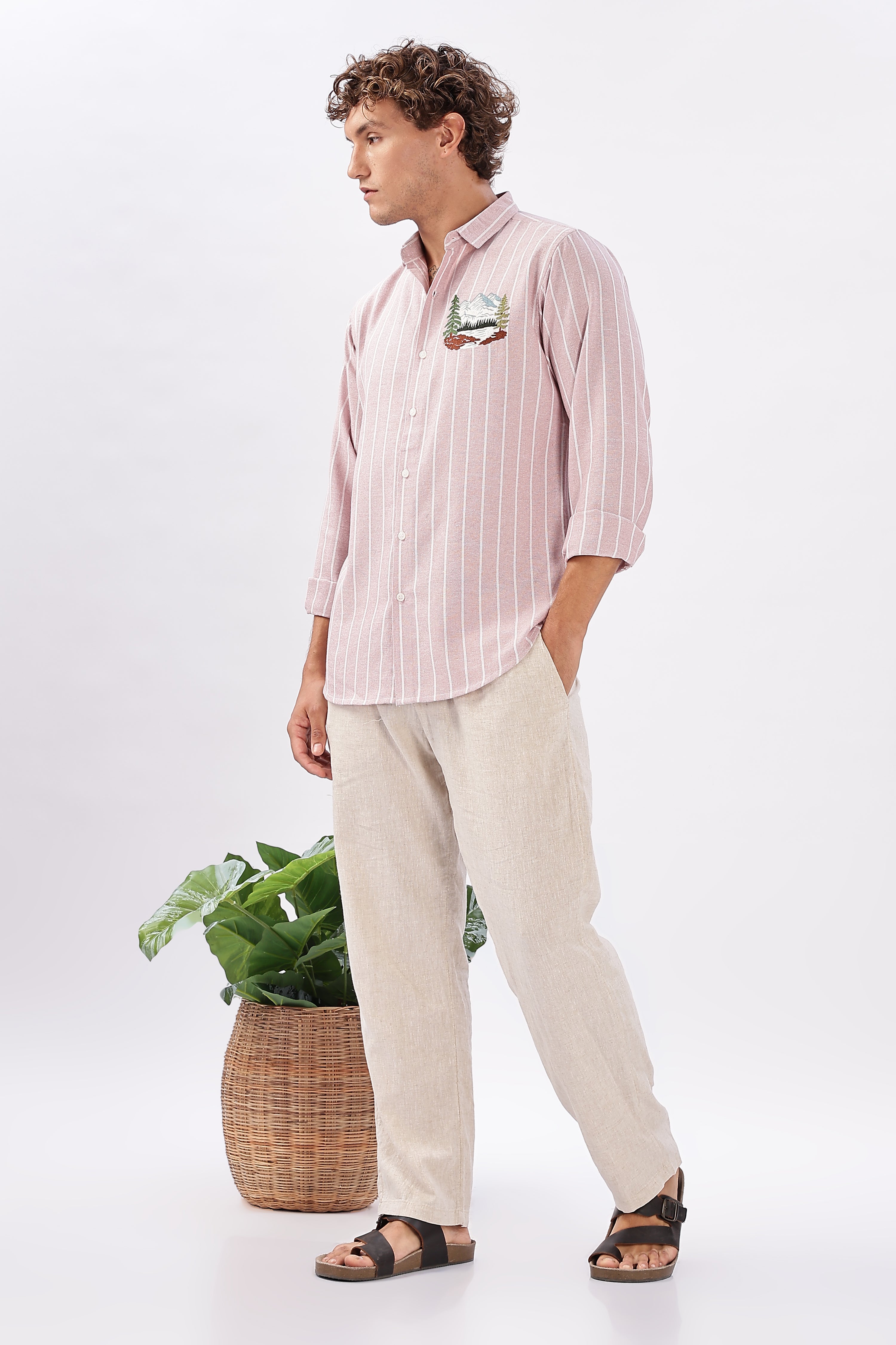 The Peaks & Pinstripes Embroidered Shirt