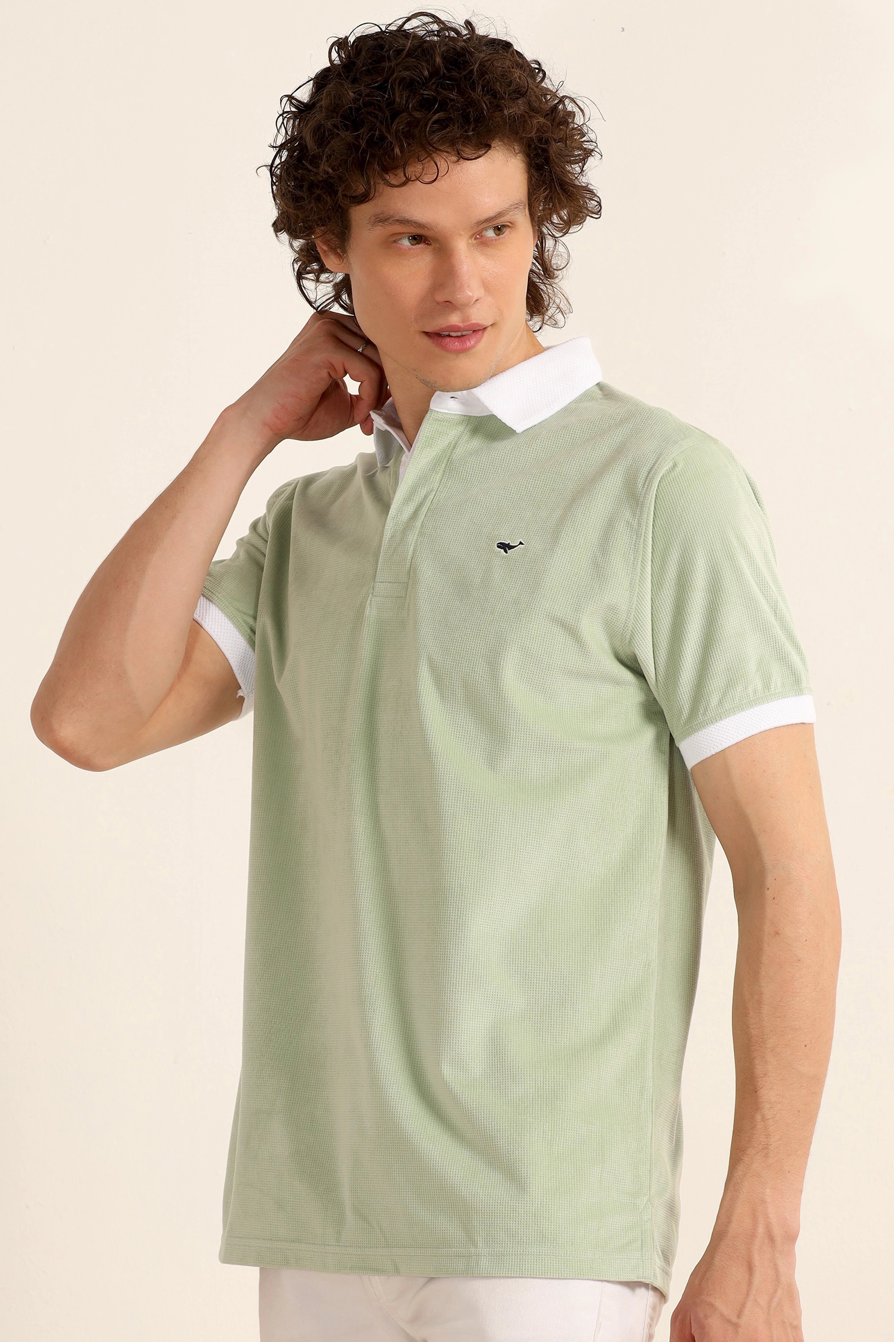 Vancouver Green Contrast Collar Polo Tshirt