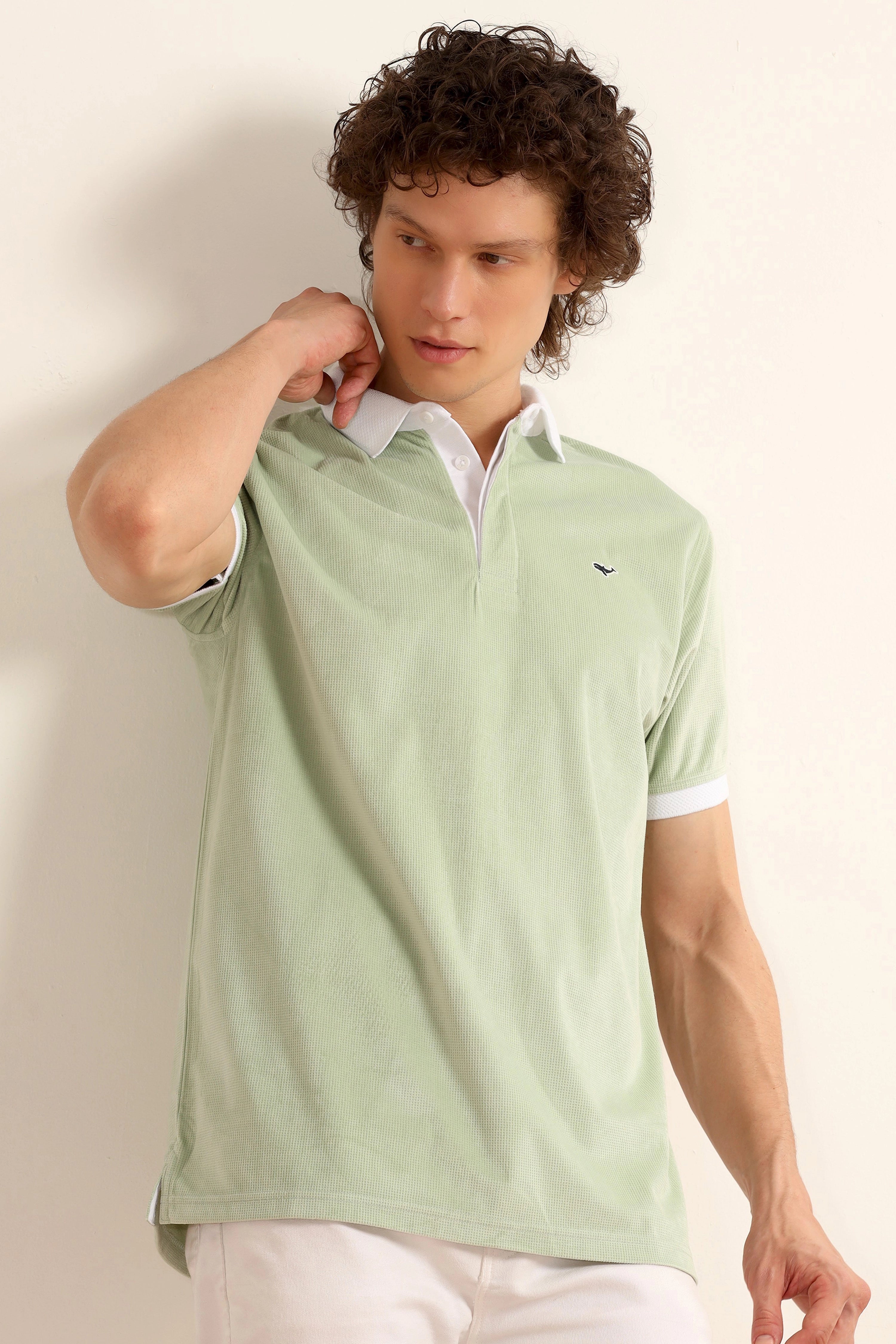 Vancouver Green Contrast Collar Polo Tshirt