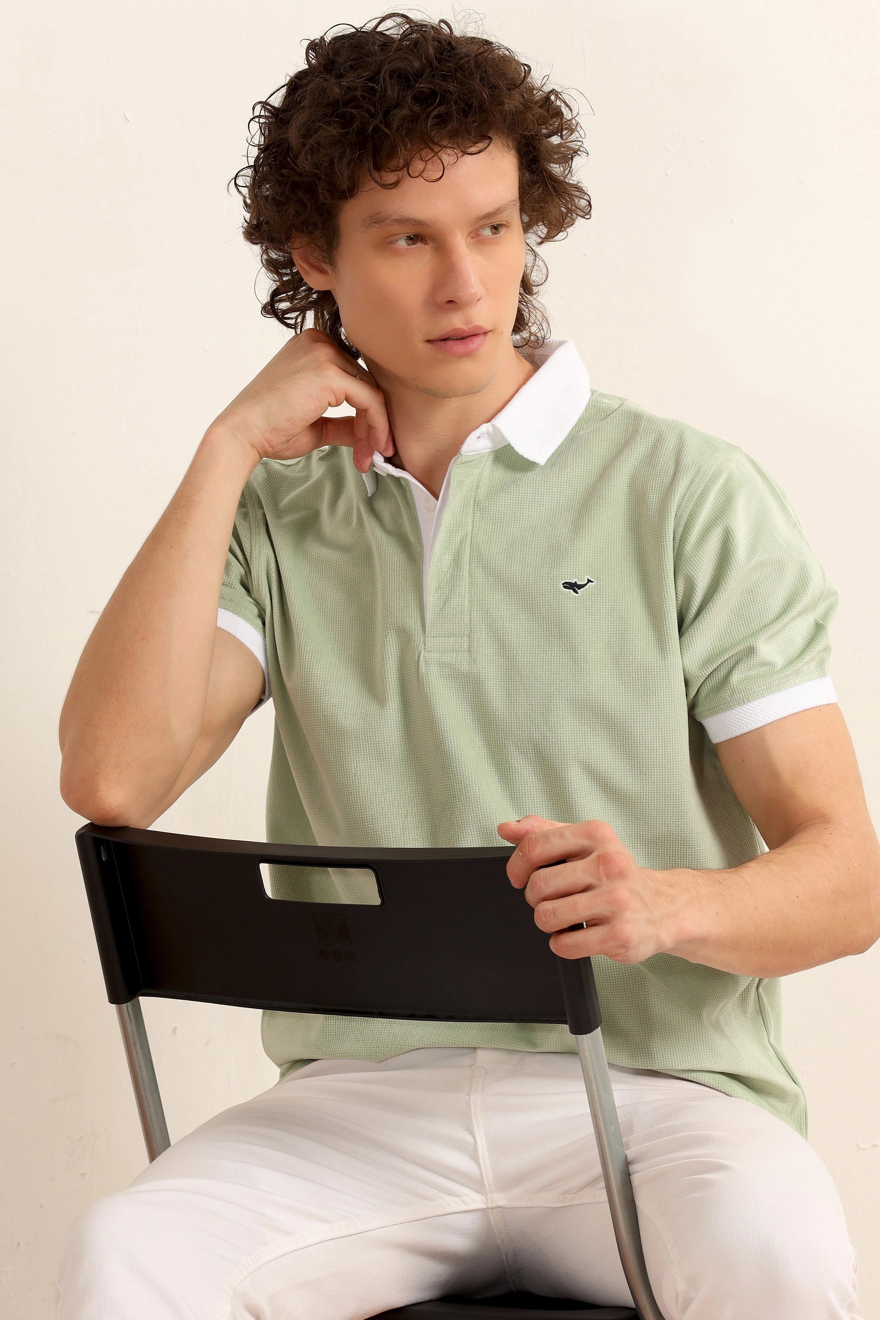 Vancouver Green Contrast Collar Polo Tshirt