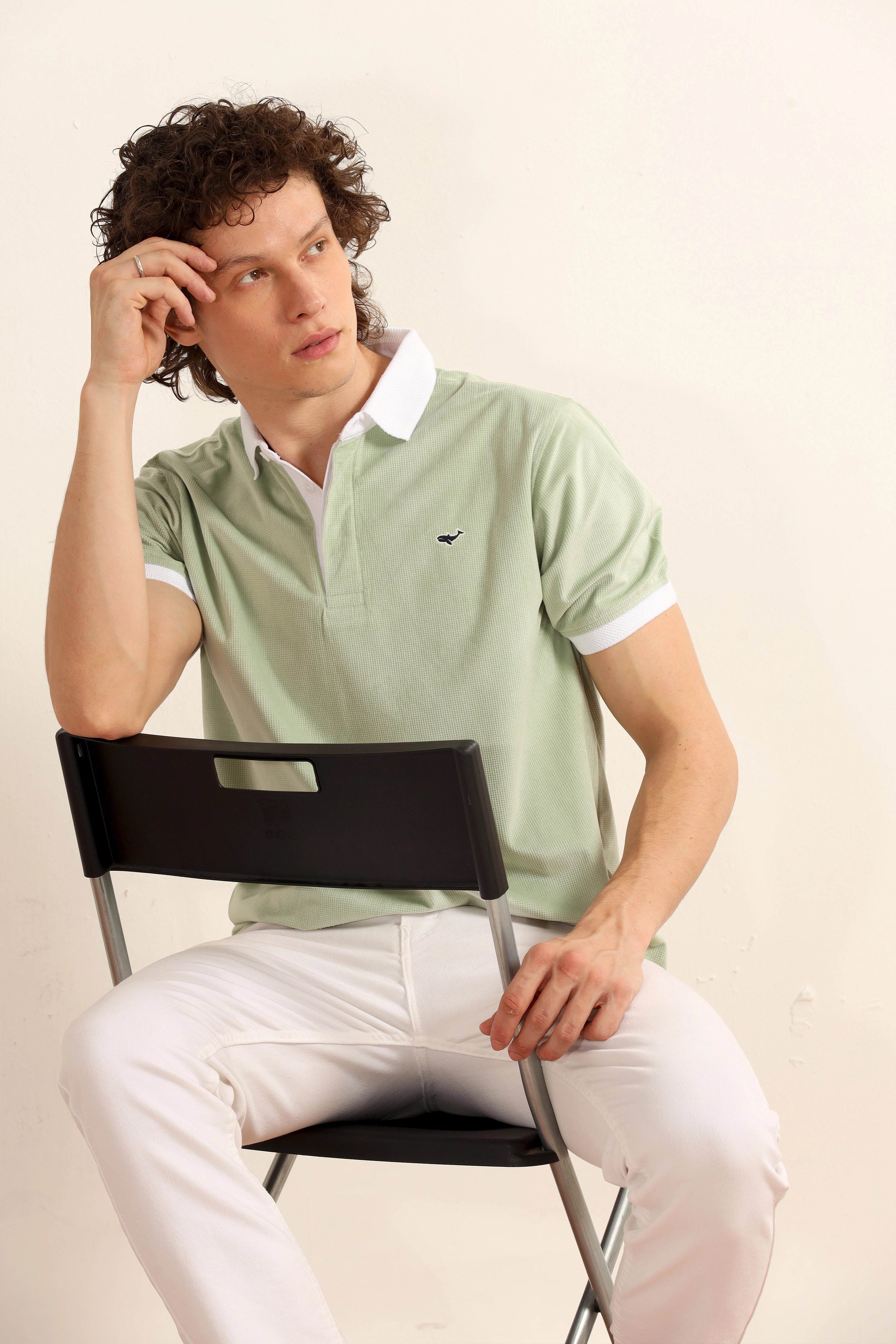 Vancouver Green Contrast Collar Polo Tshirt