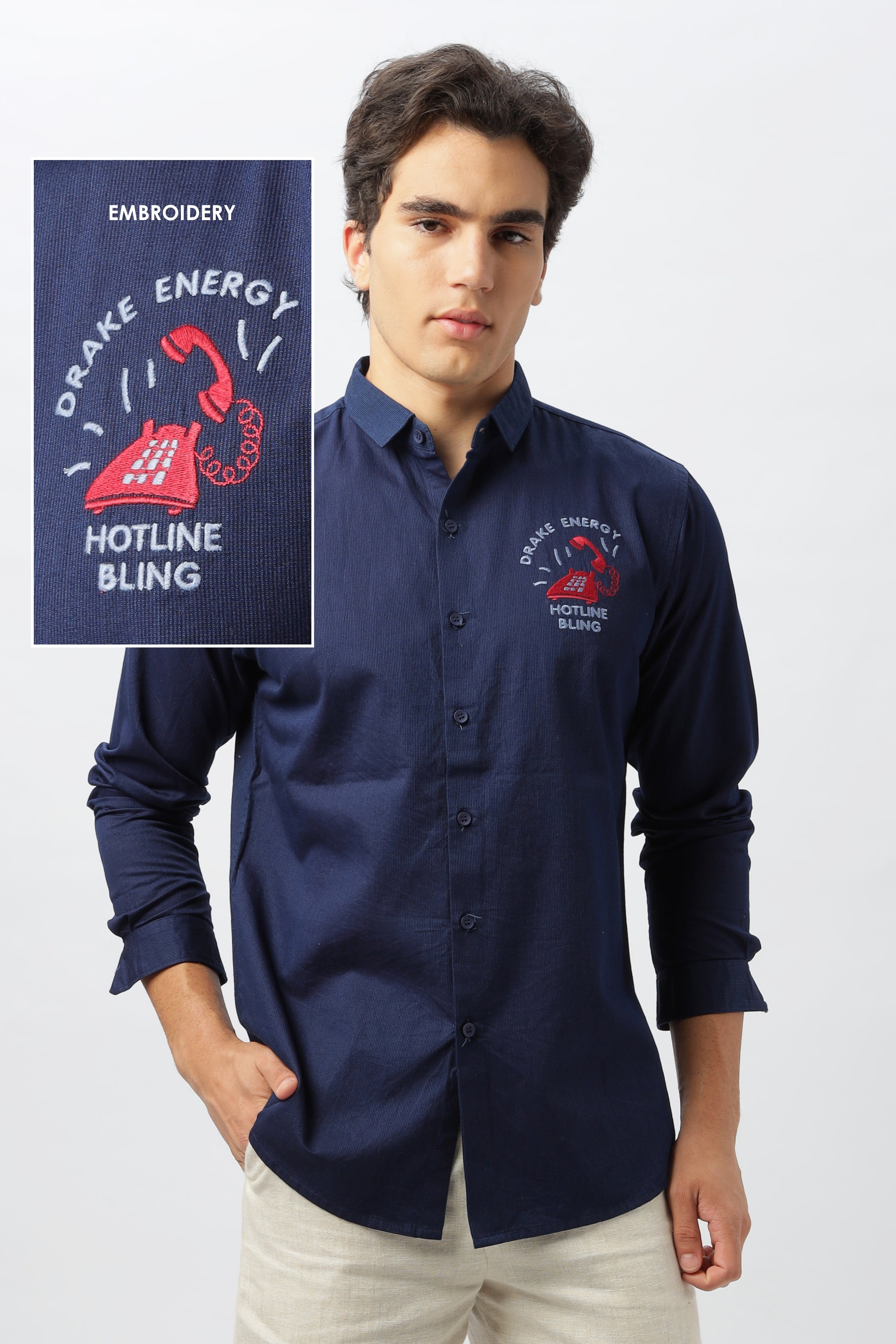 Drake Energy Embroidered Classic Shirt