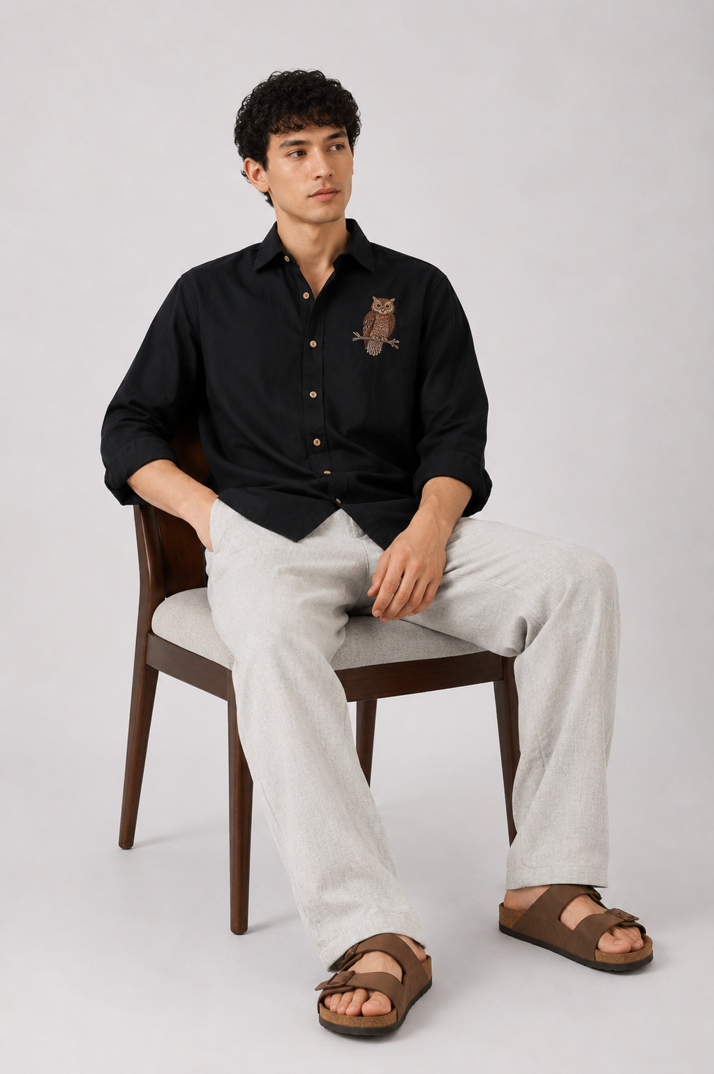 Black & Grey 100% Cotton Old Money Co-ordinated Outfits for Men
