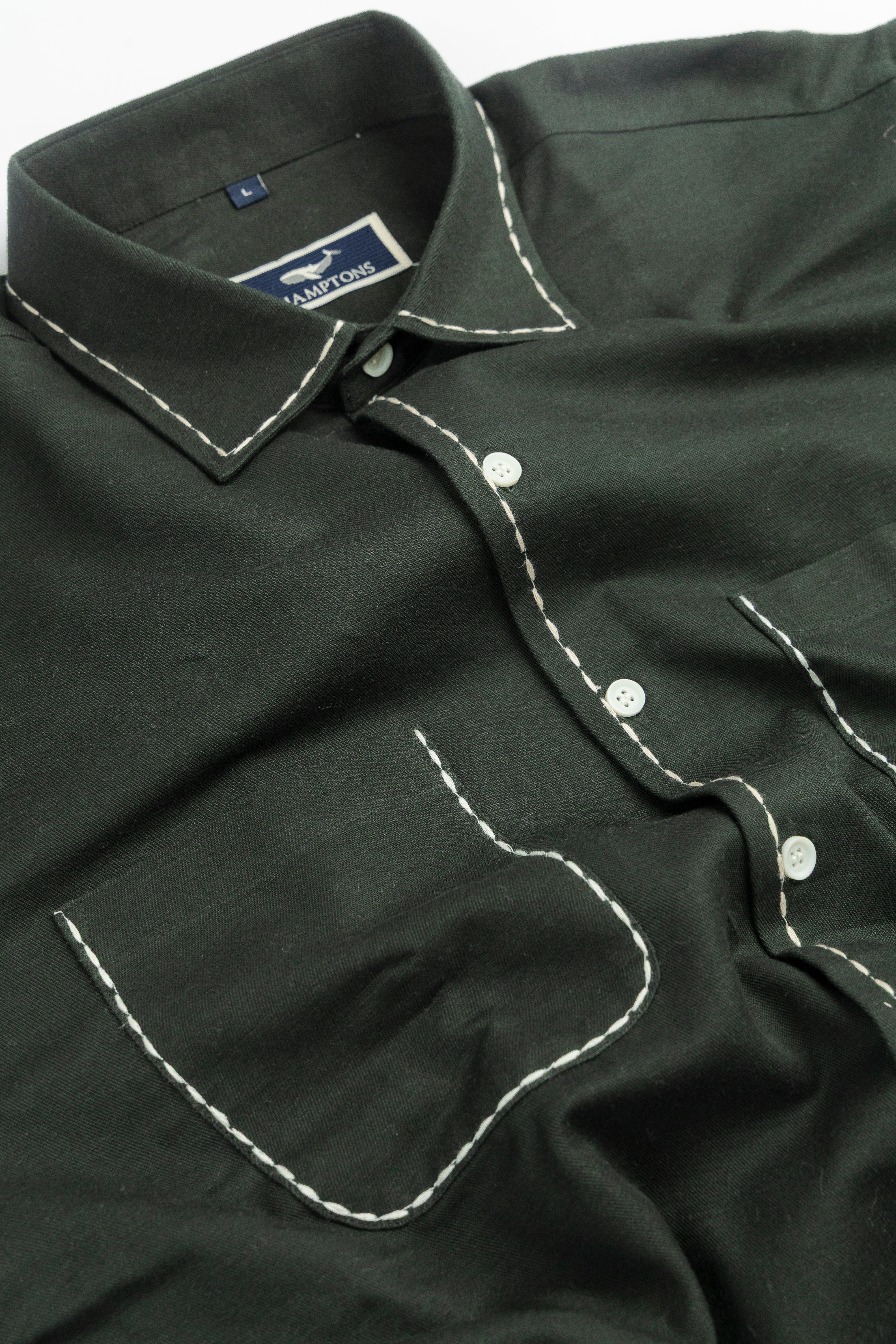 Forest Green – Chawal Takka with Bouble Pocket Shirt