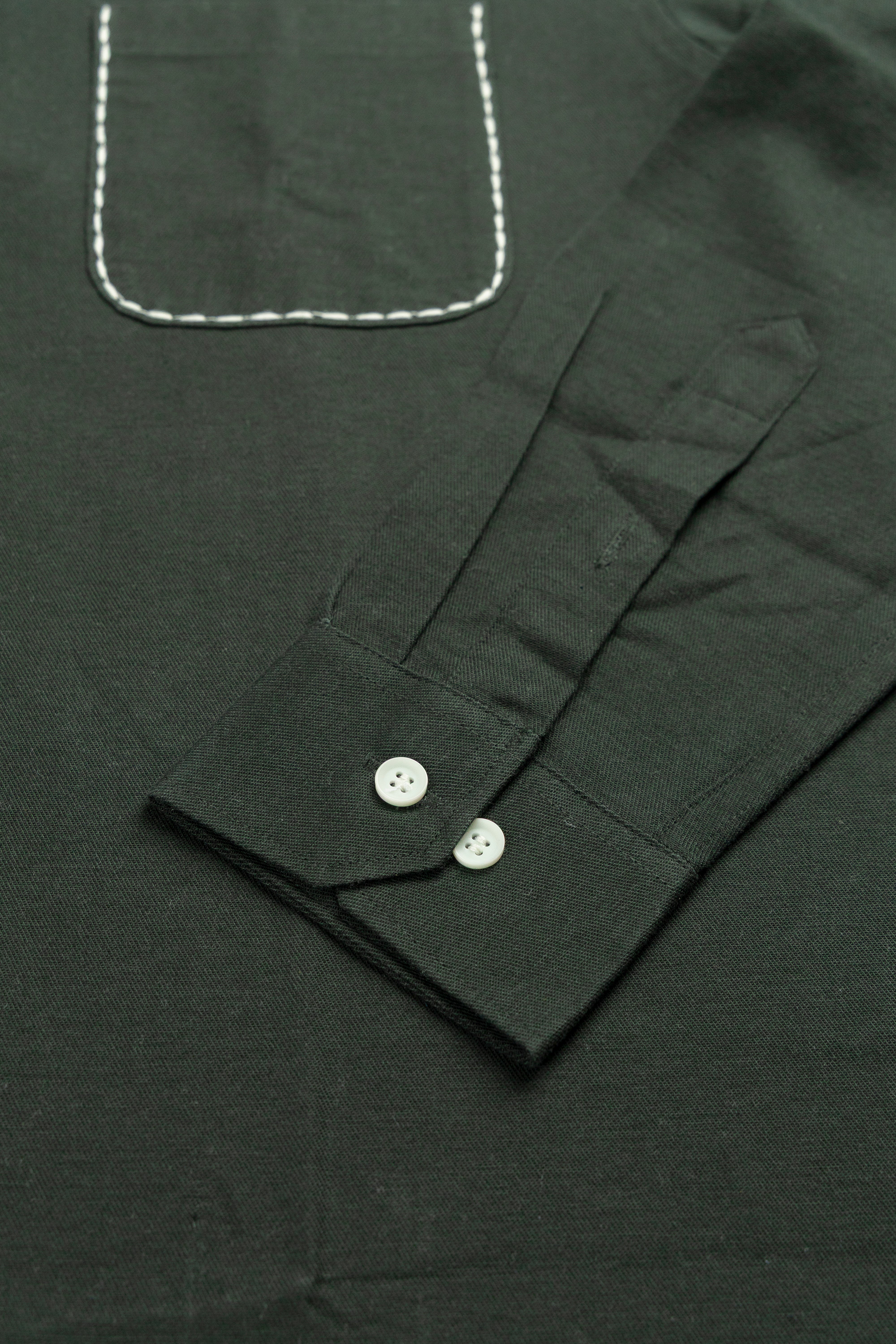 Forest Green – Chawal Takka with Bouble Pocket Shirt