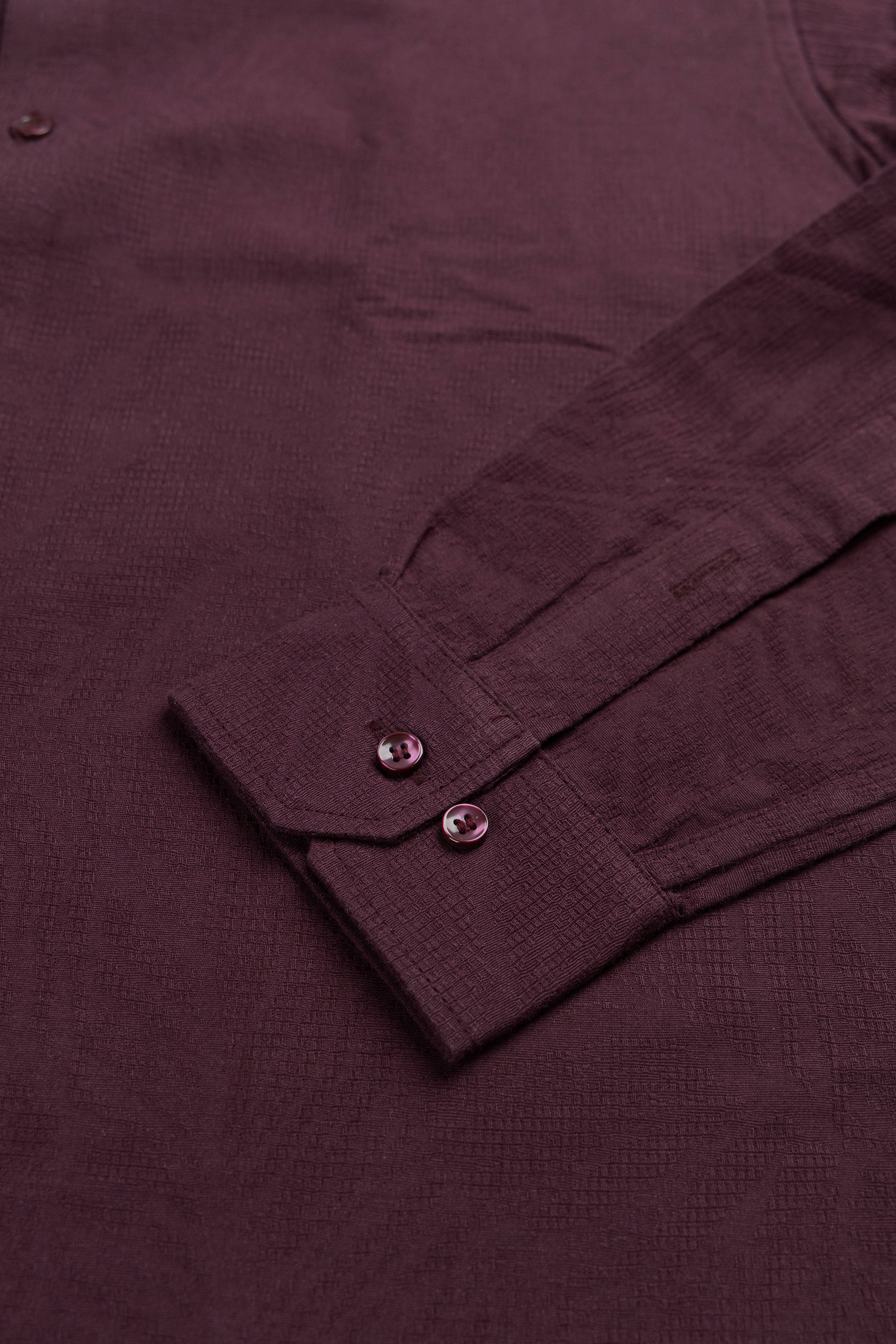 Verdant Jacquard Self Printed - Wide Collar Shirt