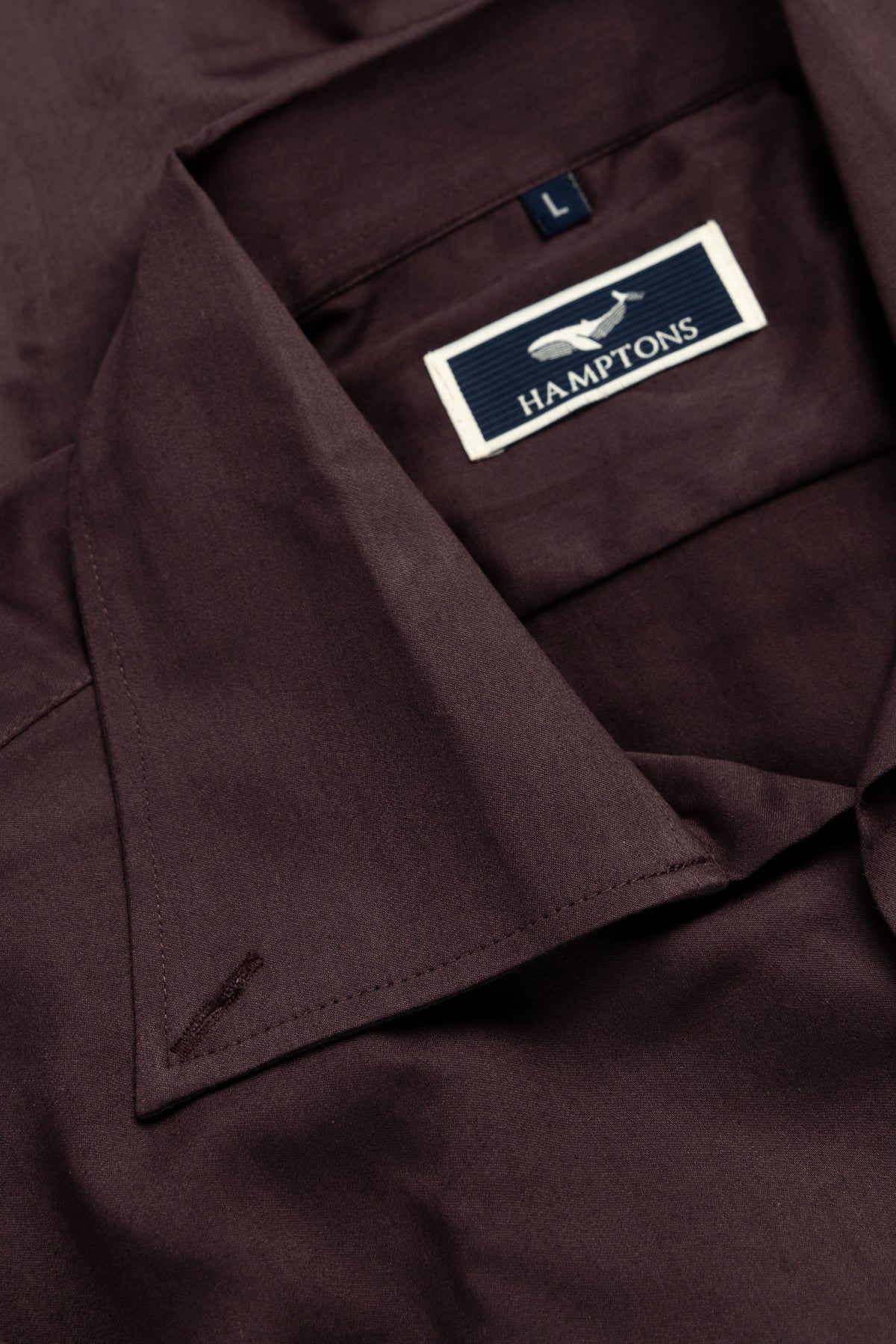 Wine toned Cotton- Button Down Wide Collar Shirt